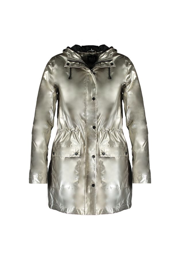 Zilver metallic regenjas image number 1