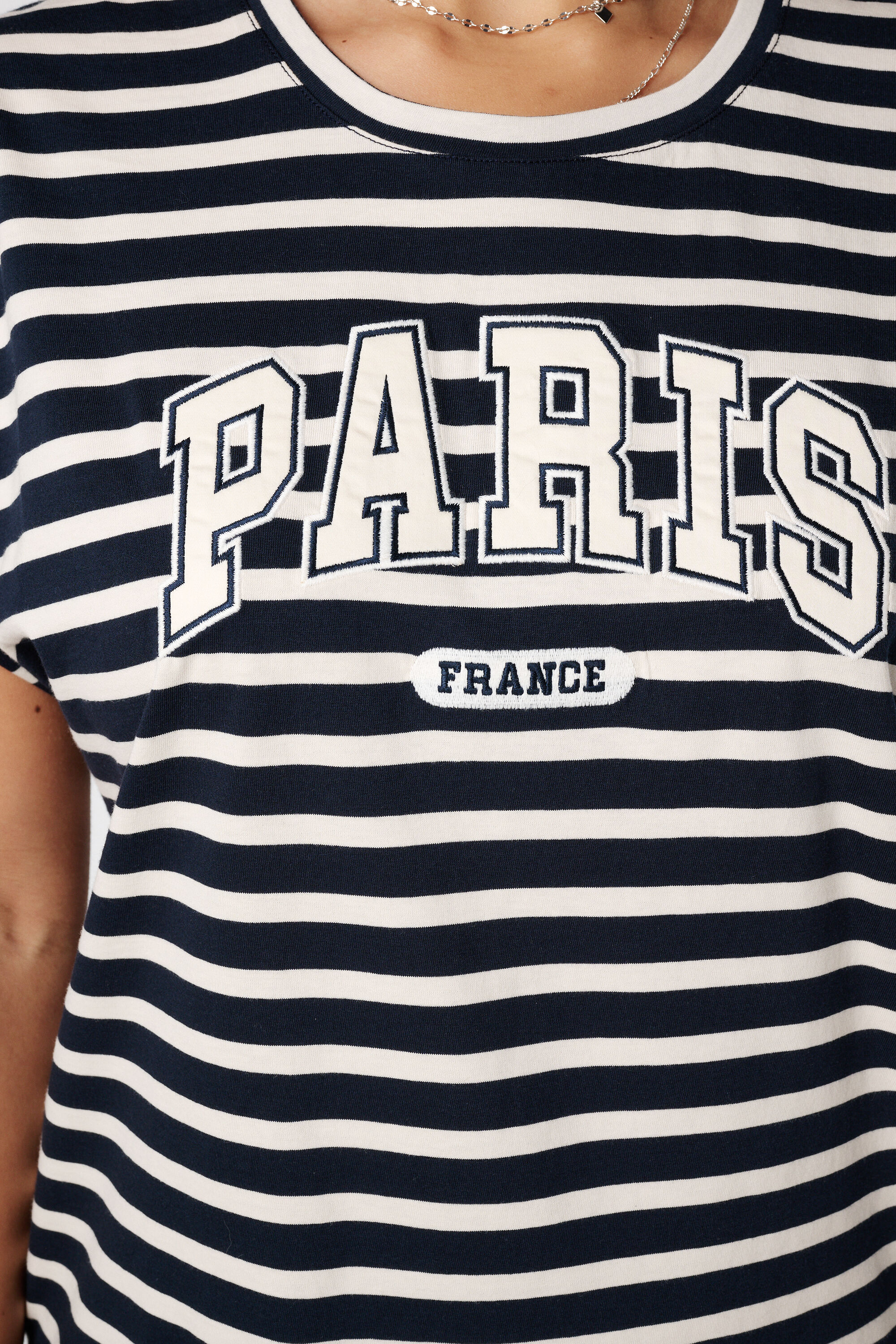 Gestreept t-shirt met opdruk image number 6