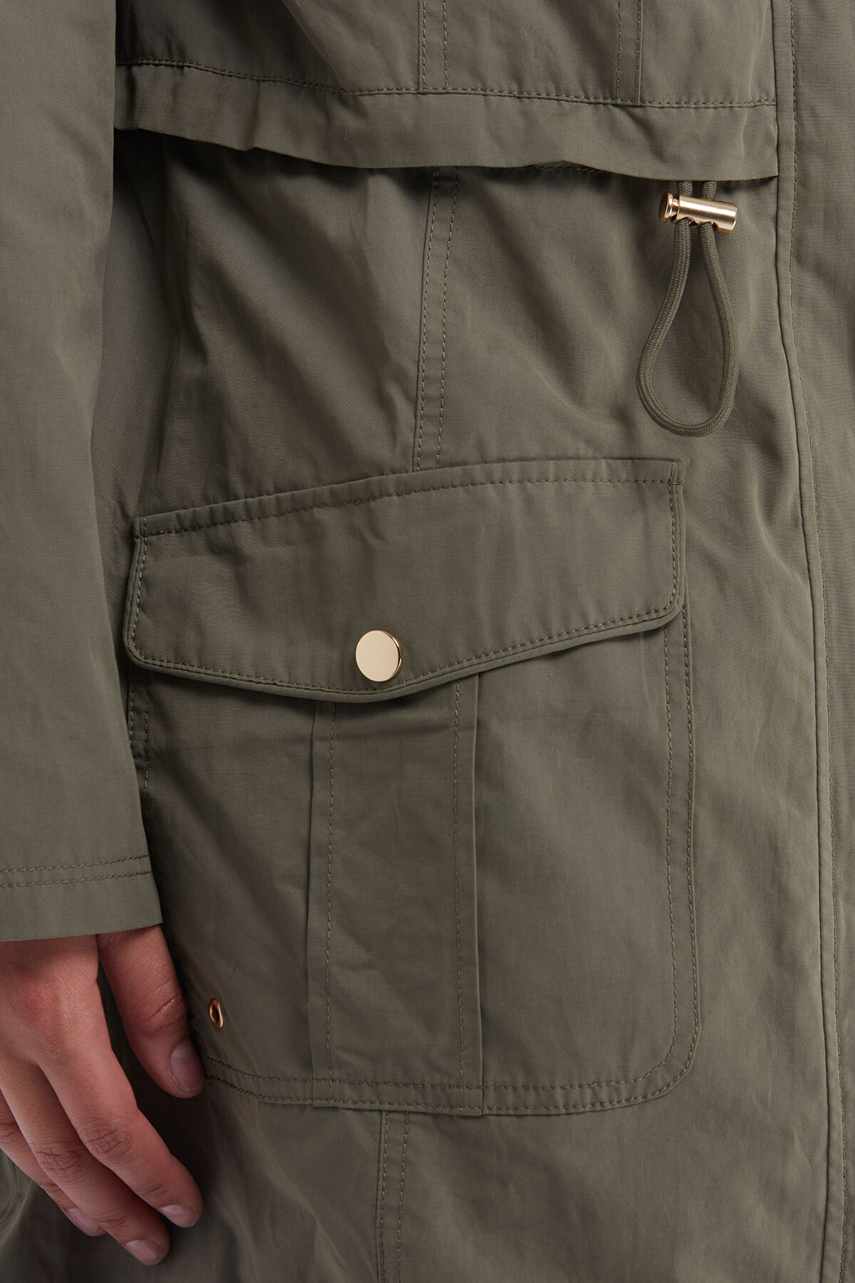 Parka met glimmende details image number 3