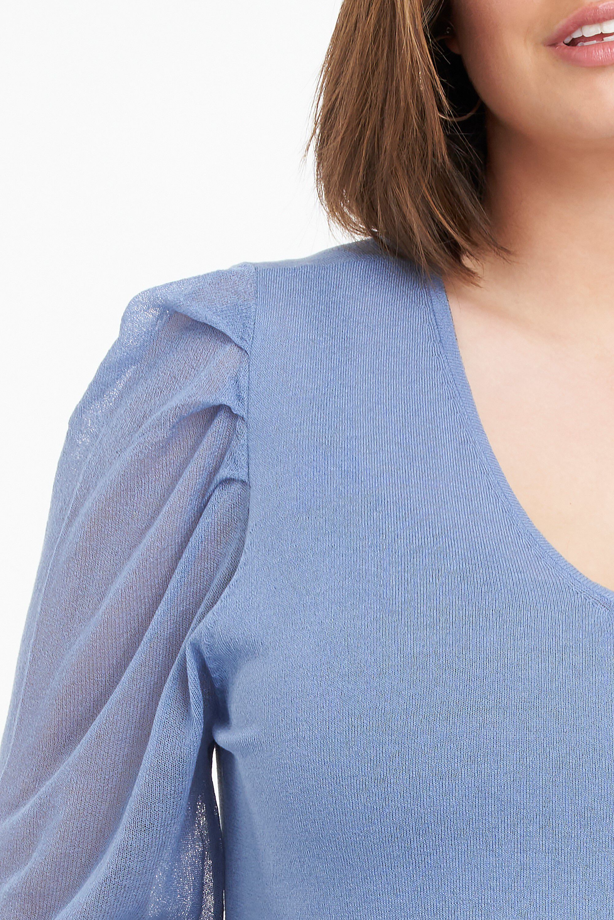 Trui met transparante mouwen image number 4