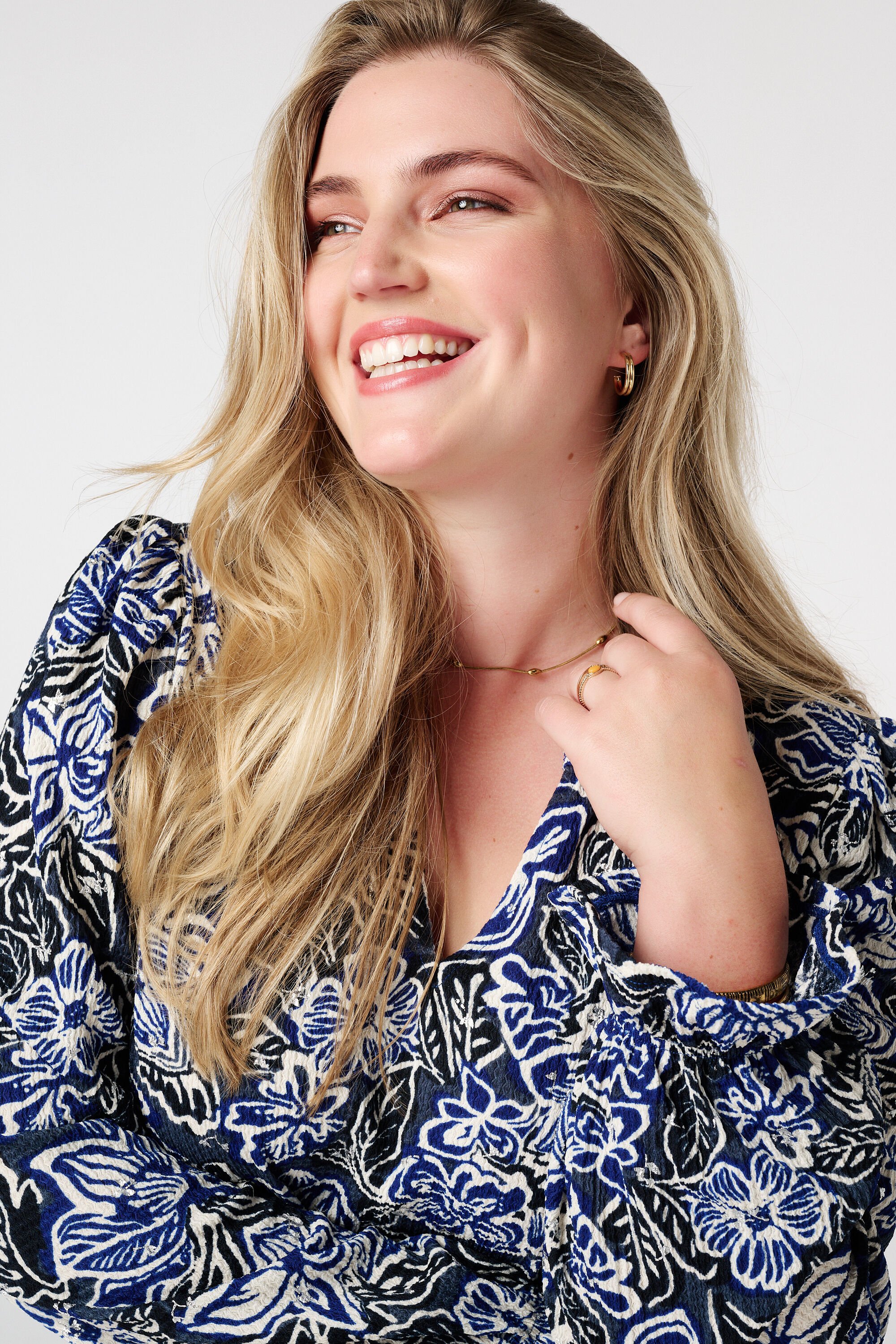 Top met print en stuctuur image number 4