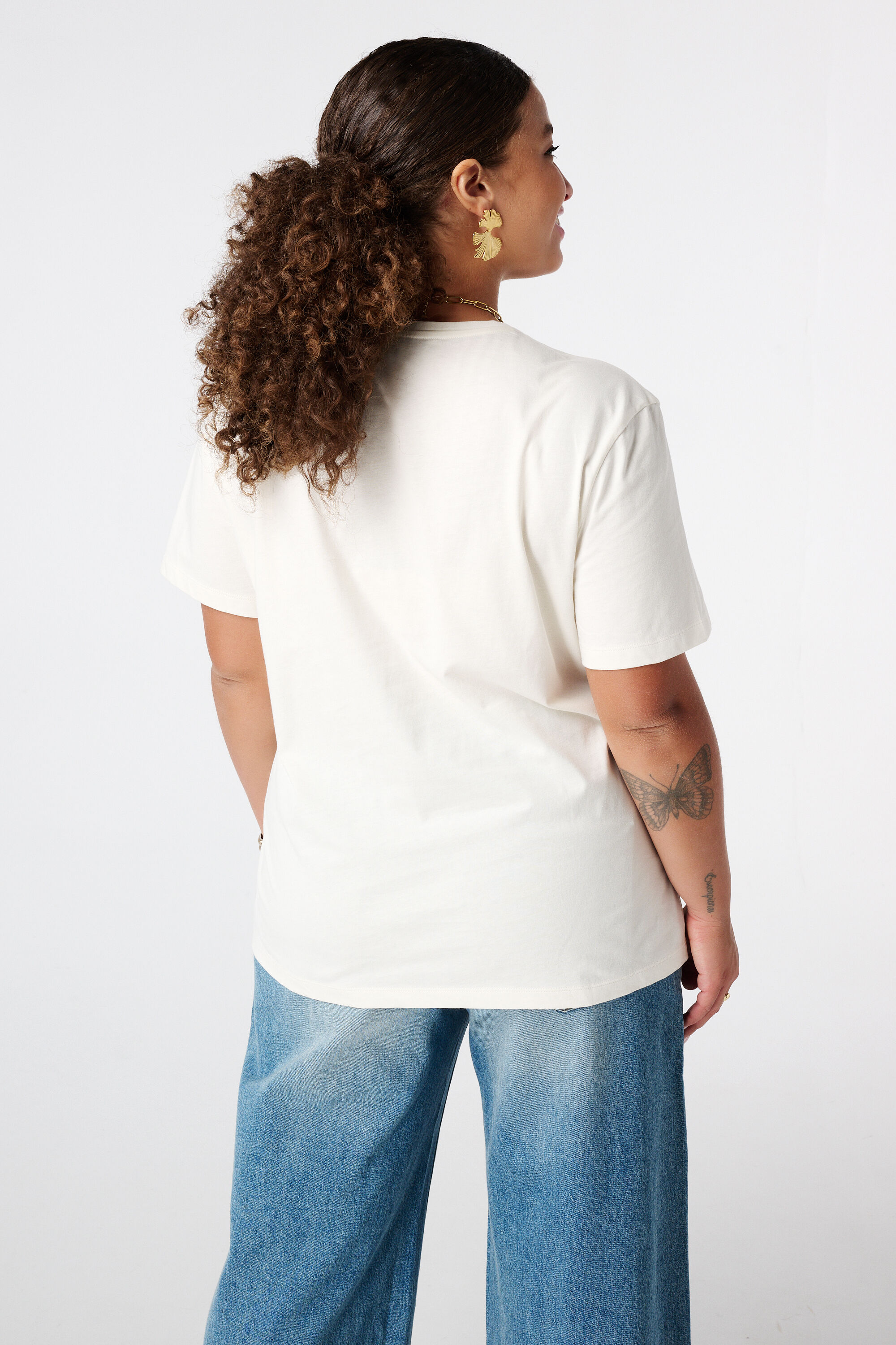 T-shirt met geborduurde opdruk image number 3