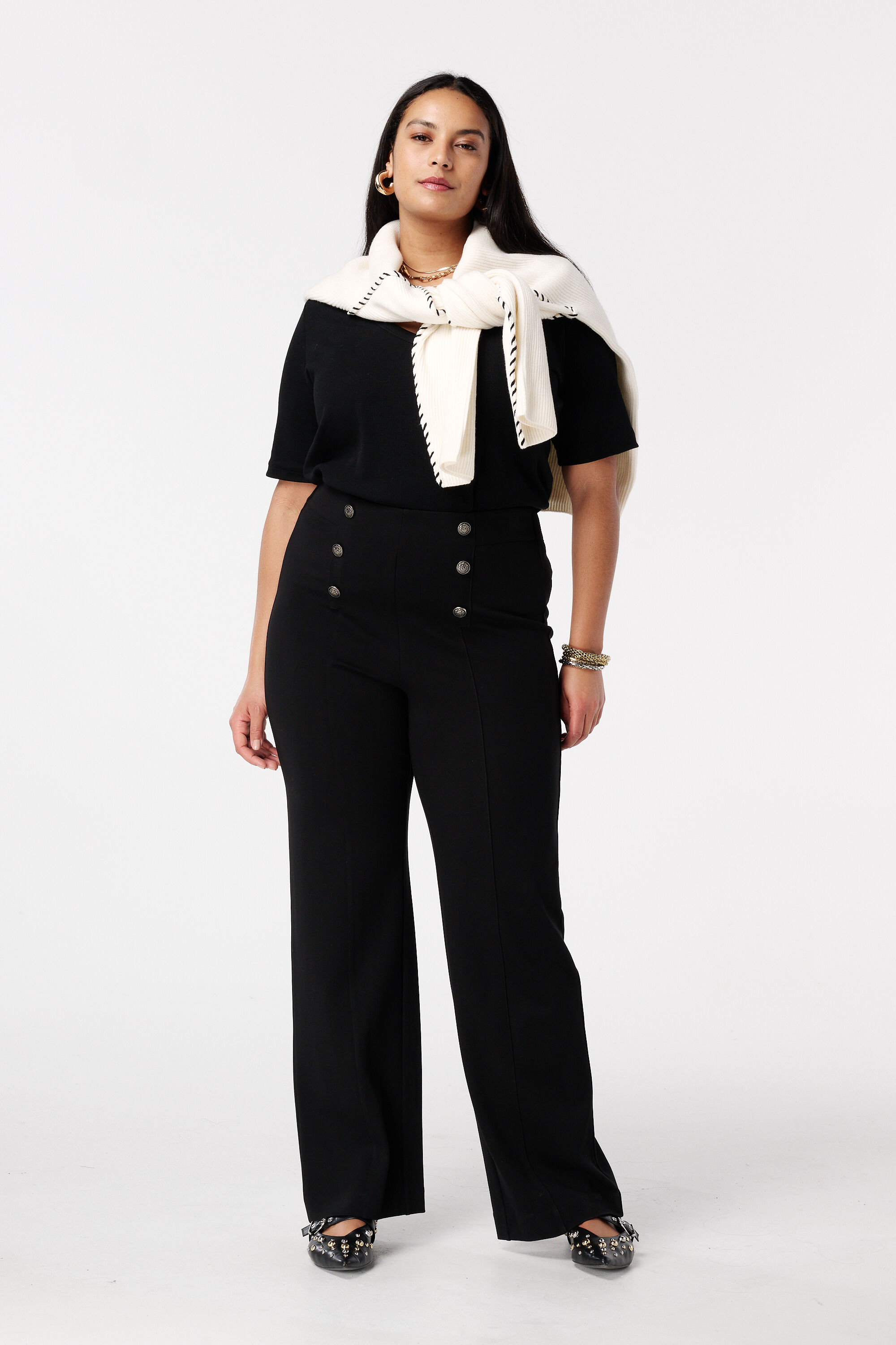 Tregging met sierknopen