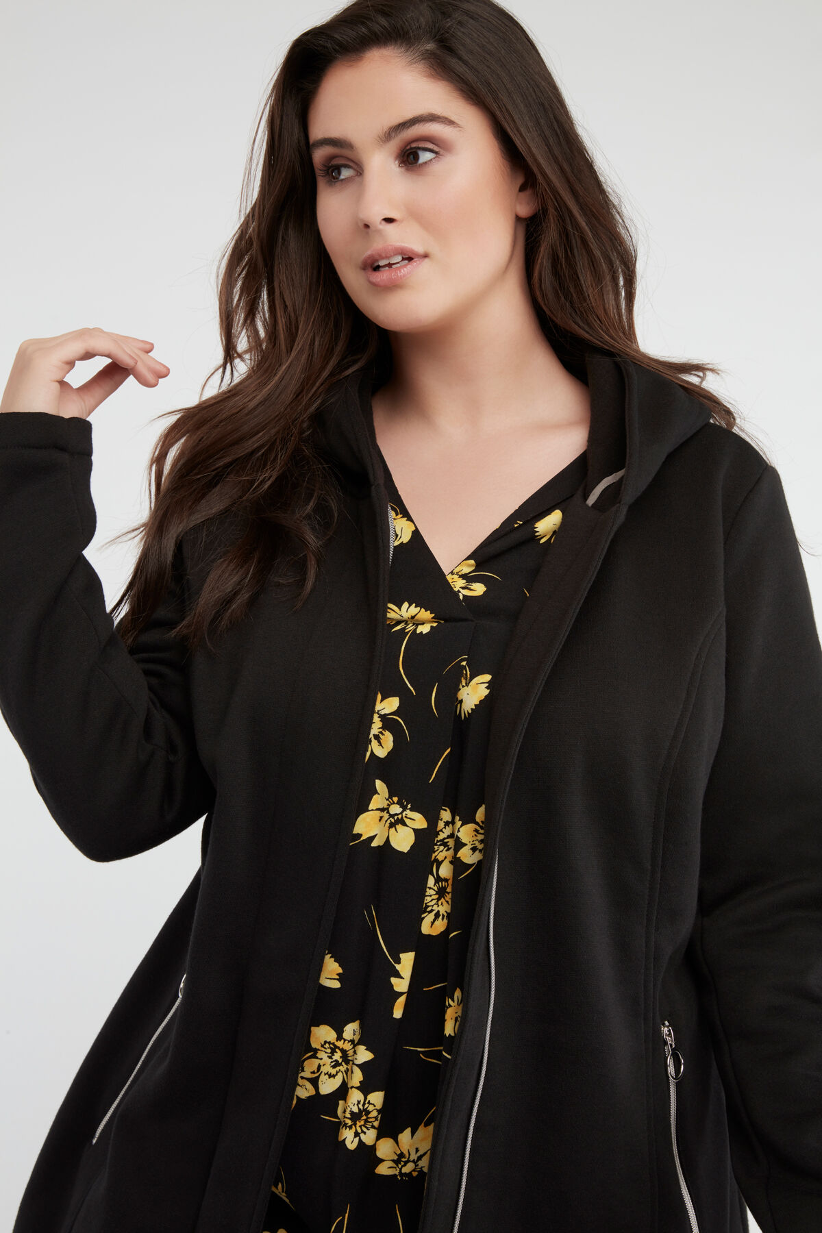 Jersey jas met capuchon image number 3