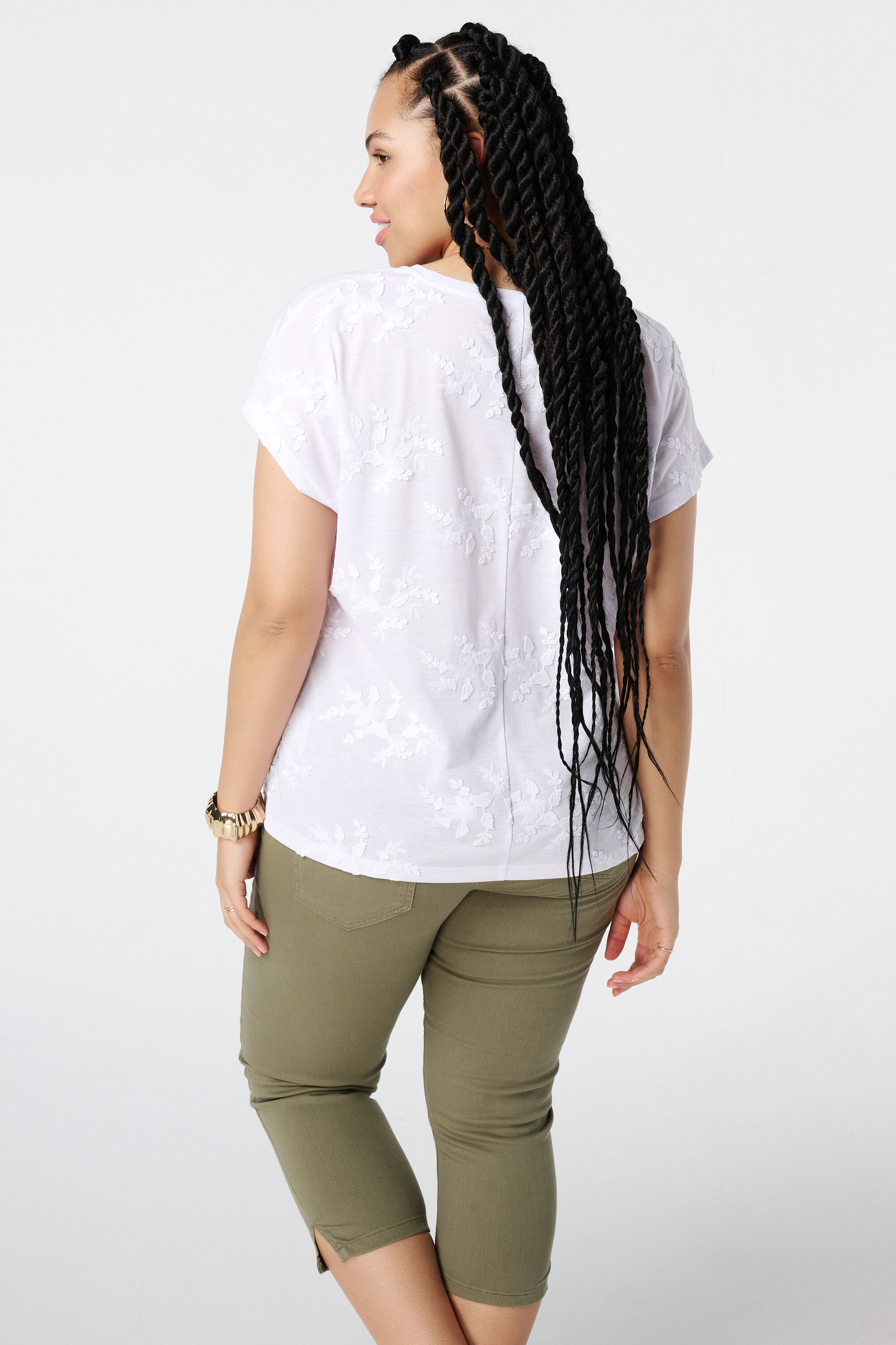 T-shirt met broderie image number 3