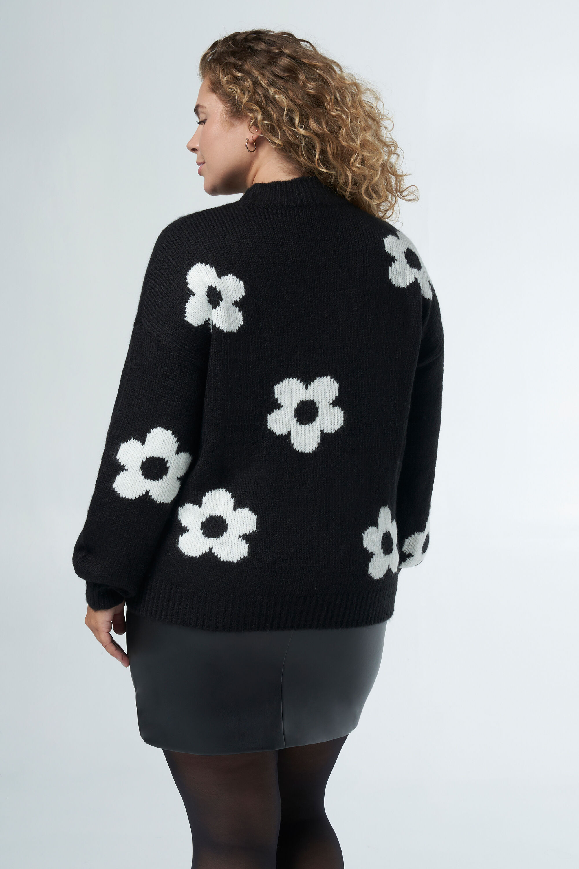Dames Gebreide trui met bloemen | MS Mode