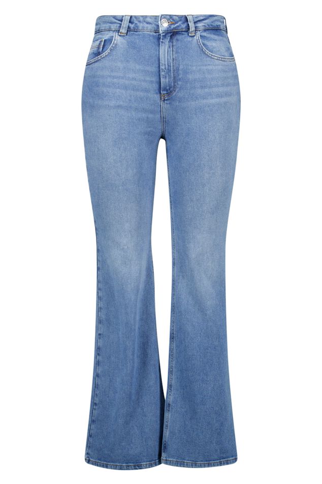 Flared jeans met hoge taille image number 1