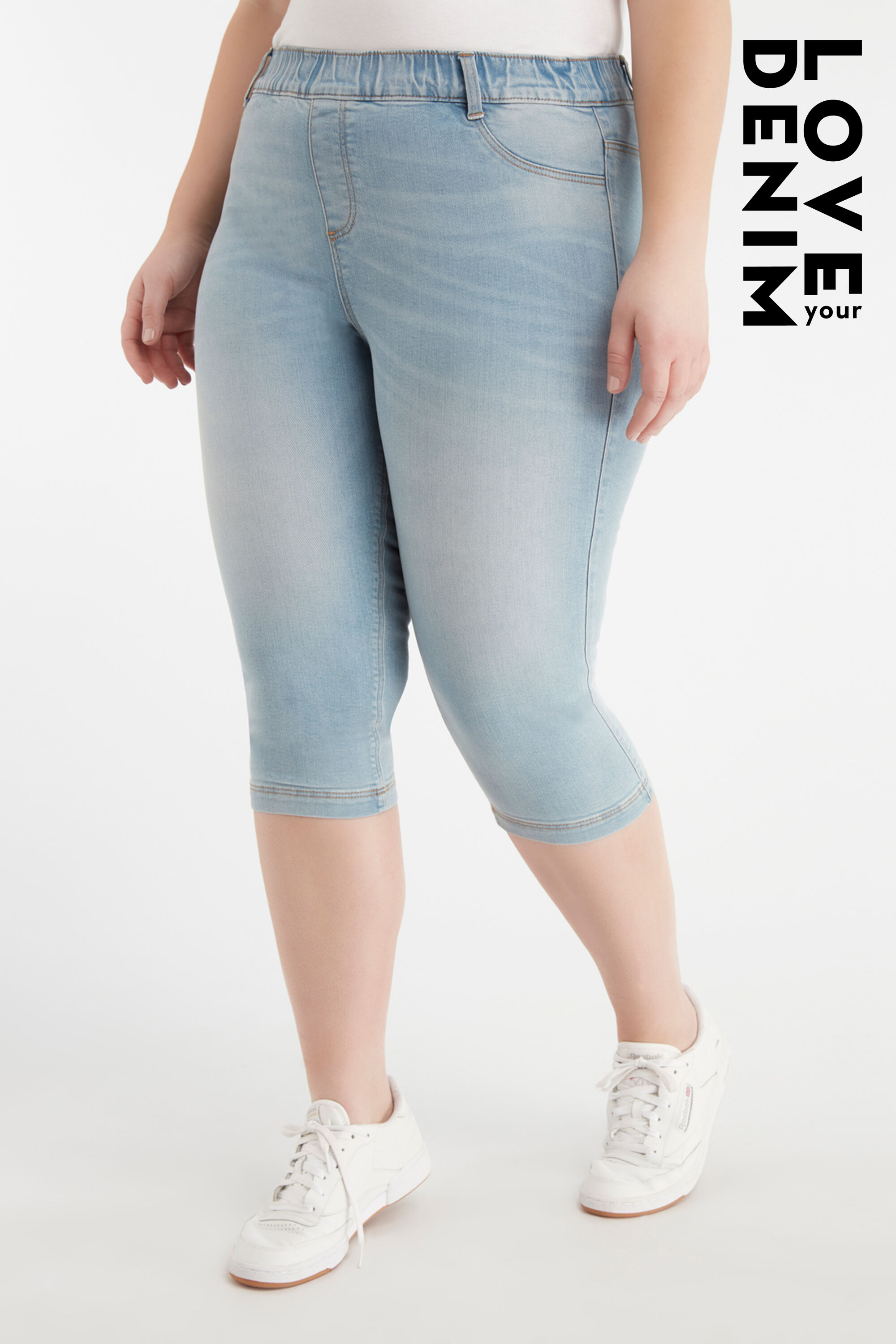 Dames Broeken | MS Mode Capri Met Elastische Band Zwart ⋆ UCCSLO