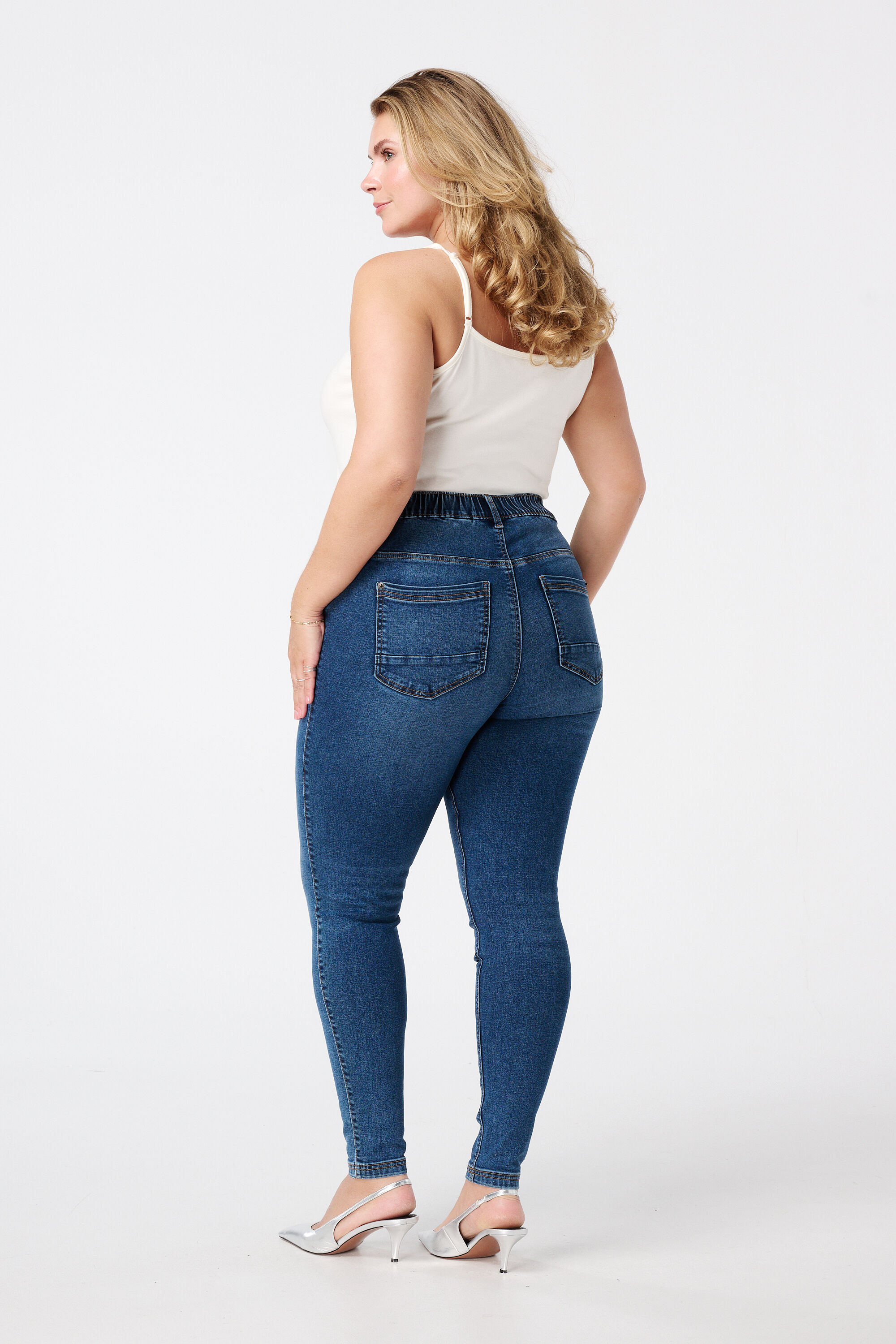 Tregging met denim look image number 3