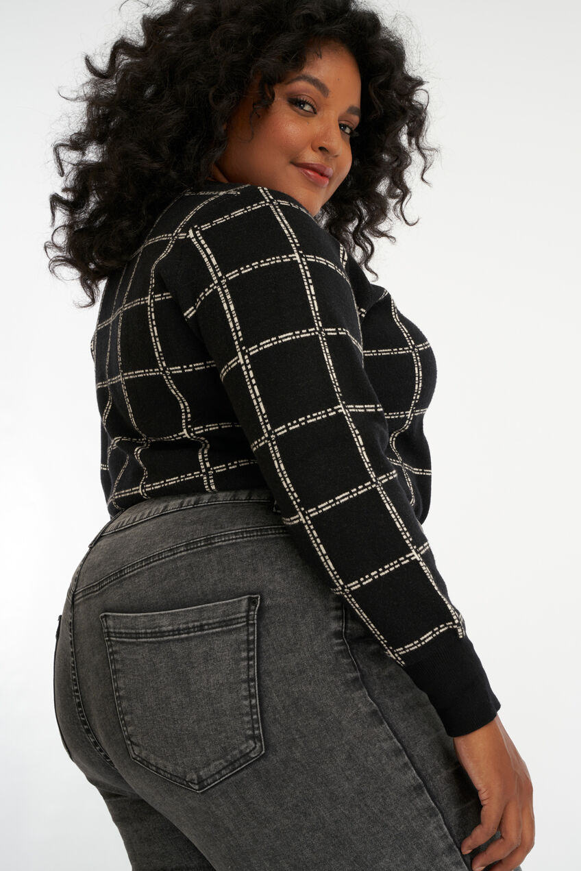 Skinny leg high waist jeans CHERRY image number 3