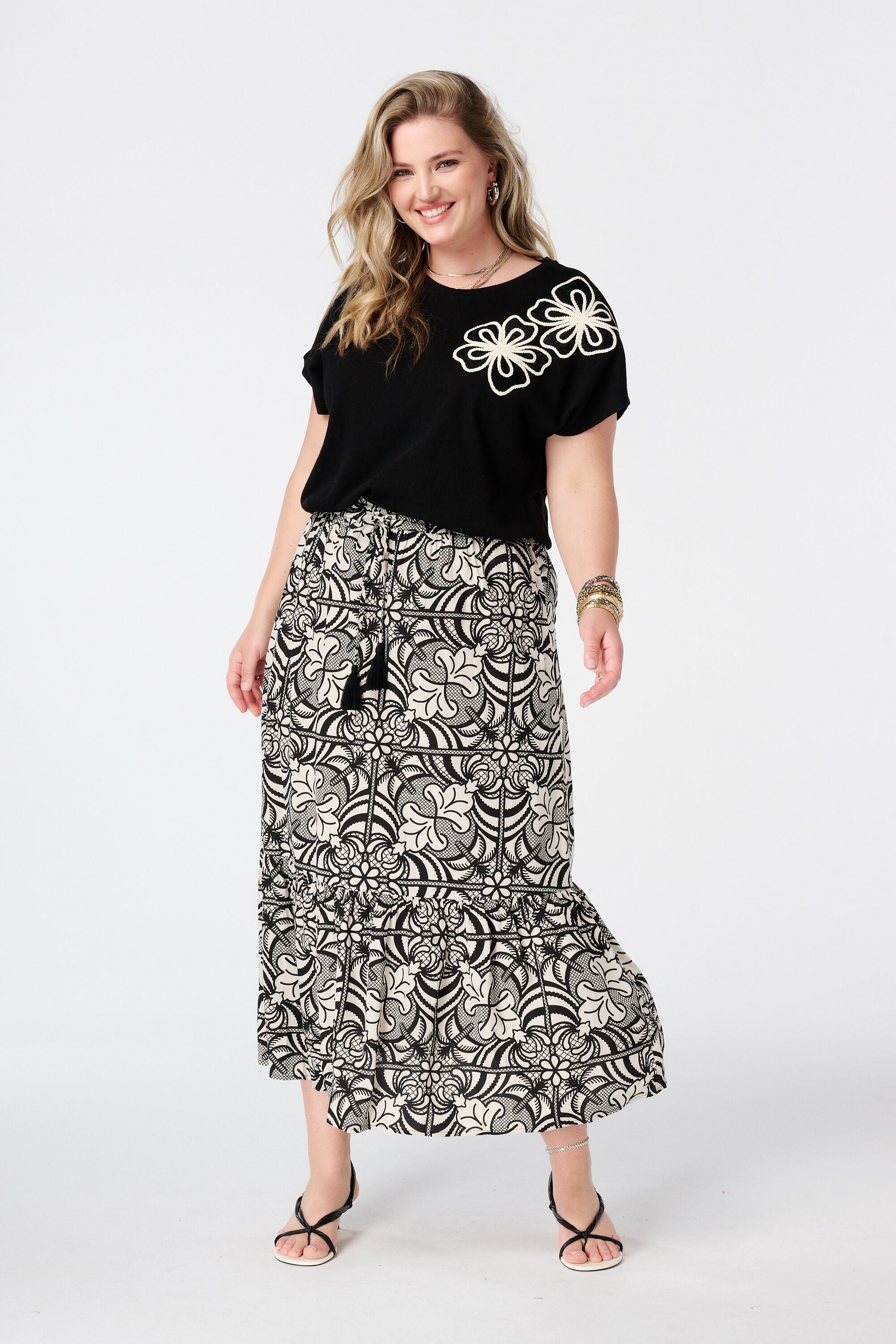 Maxi rok met print