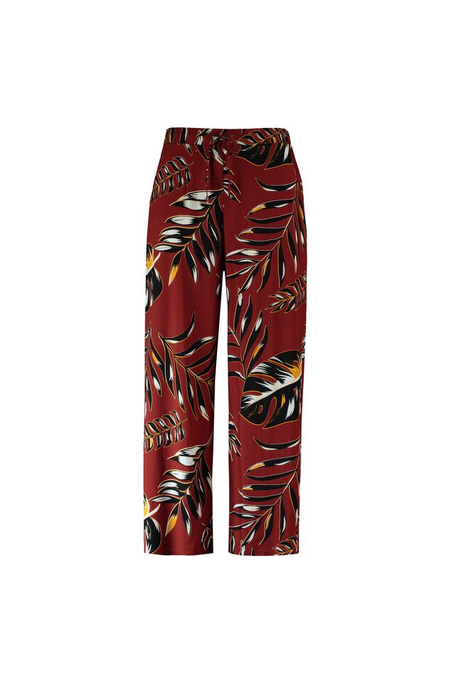 Wijdvallende broek met all-over print  image number 1