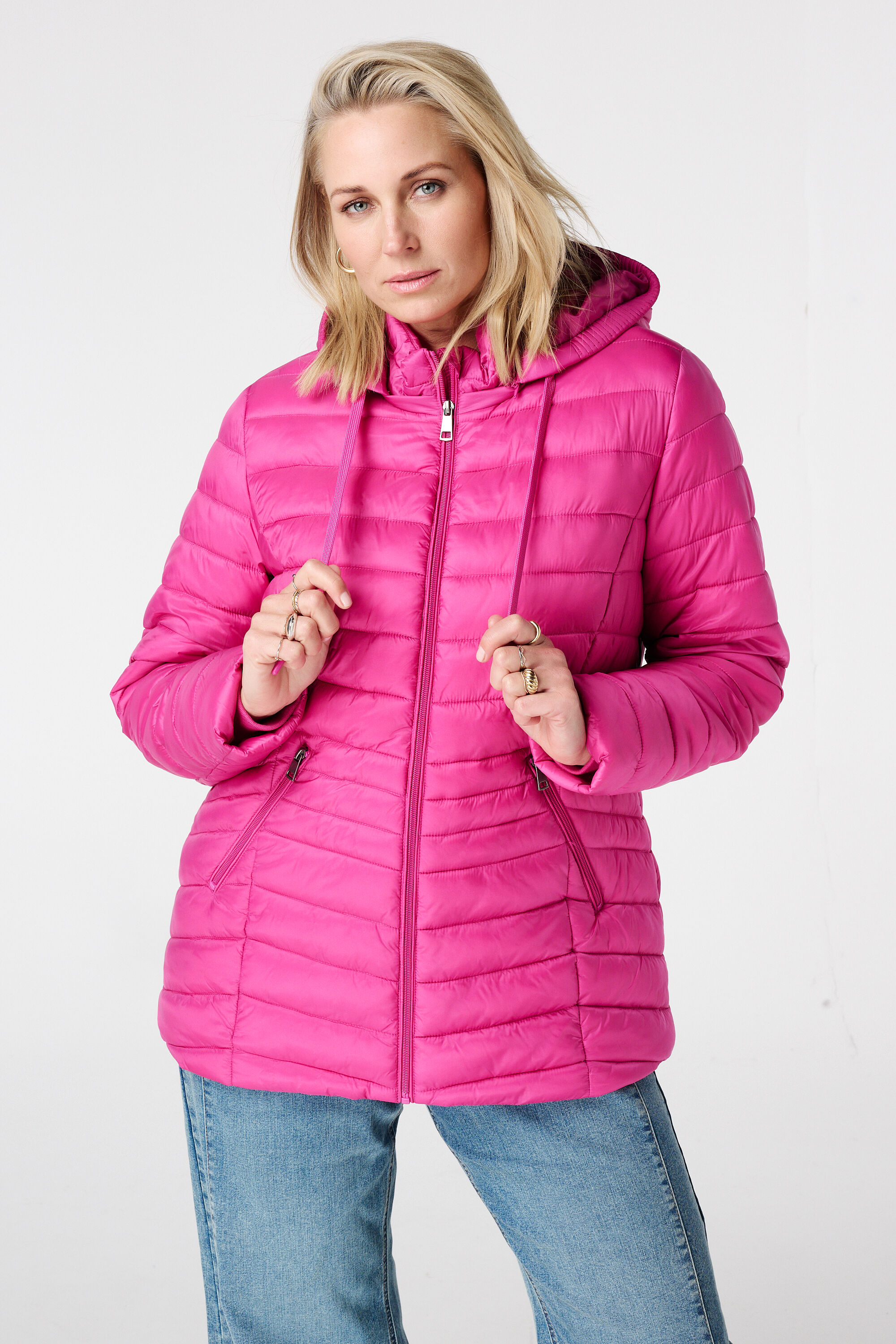 Licht gewatteerde jas