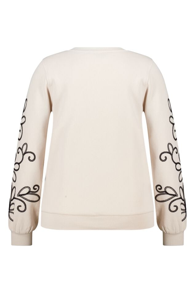 Sweater met broderie details image number 2