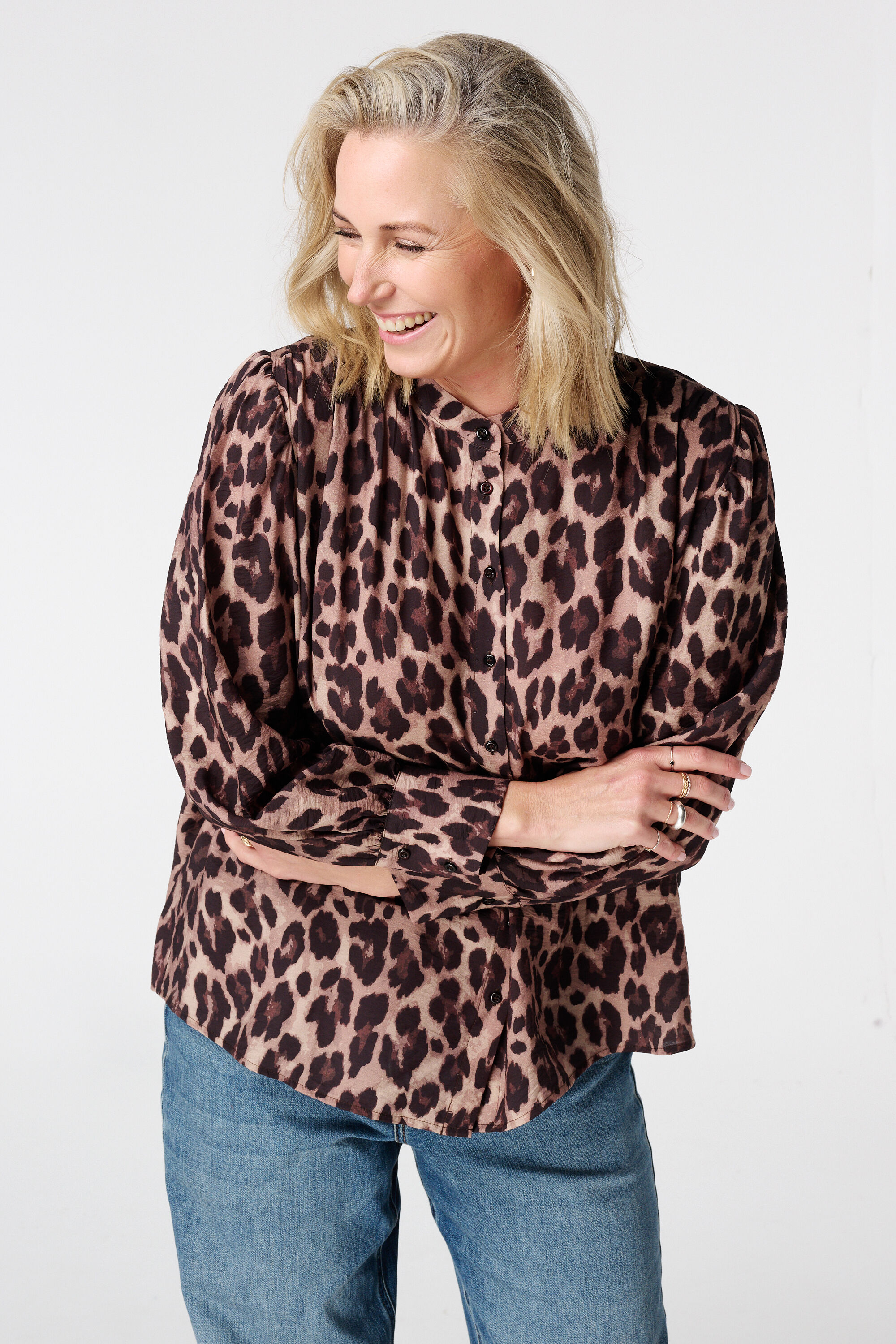 Blouse met dierenprint
