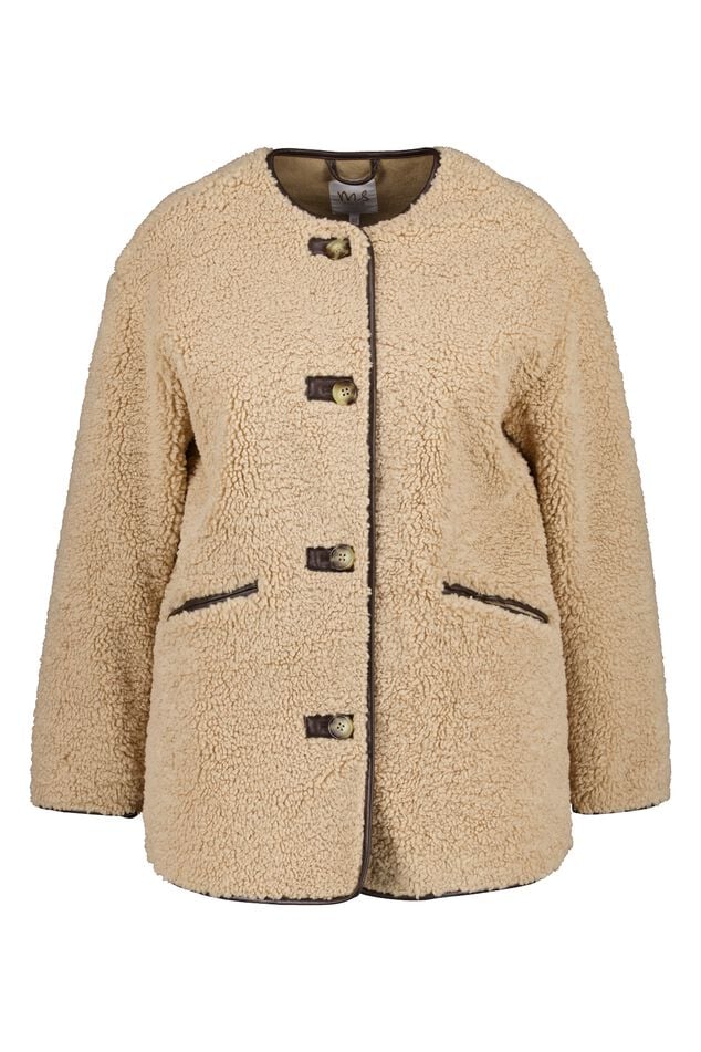 Teddy jas met leerlook details image number 1