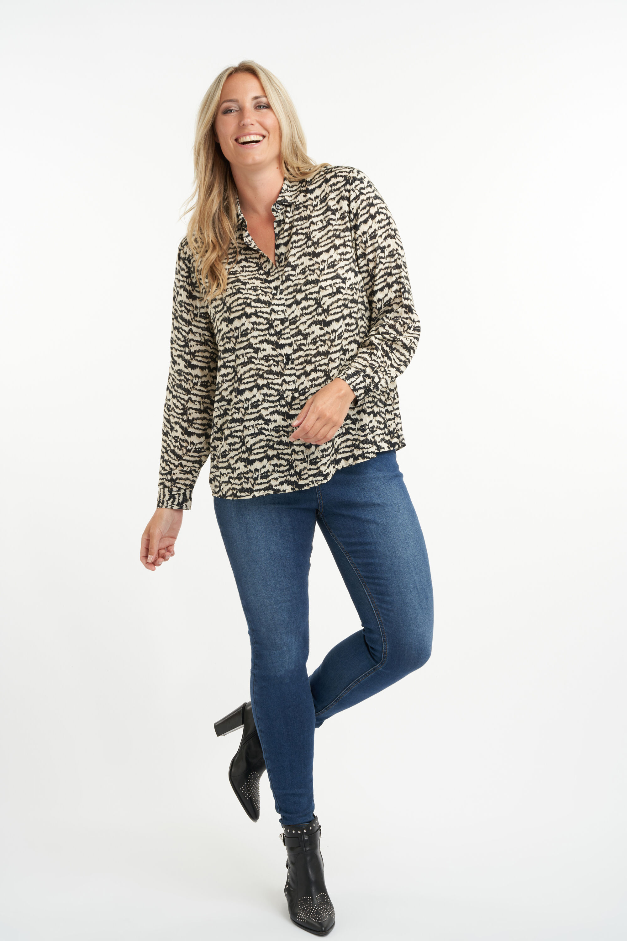 Blouse met zebraprint image number 5