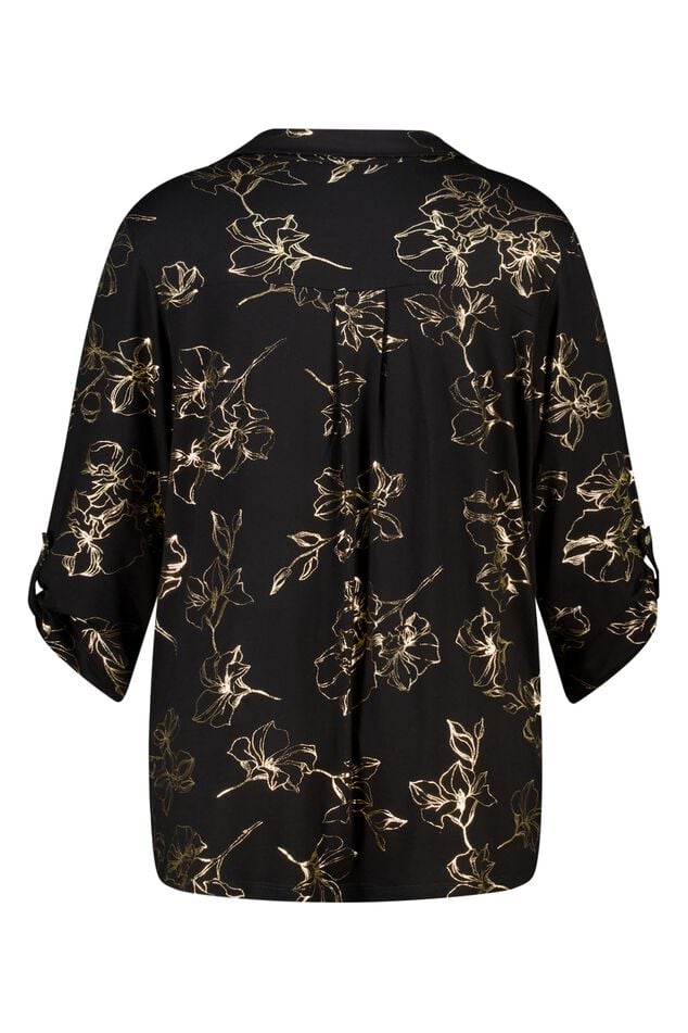 Top met stretch en foil print image number 2