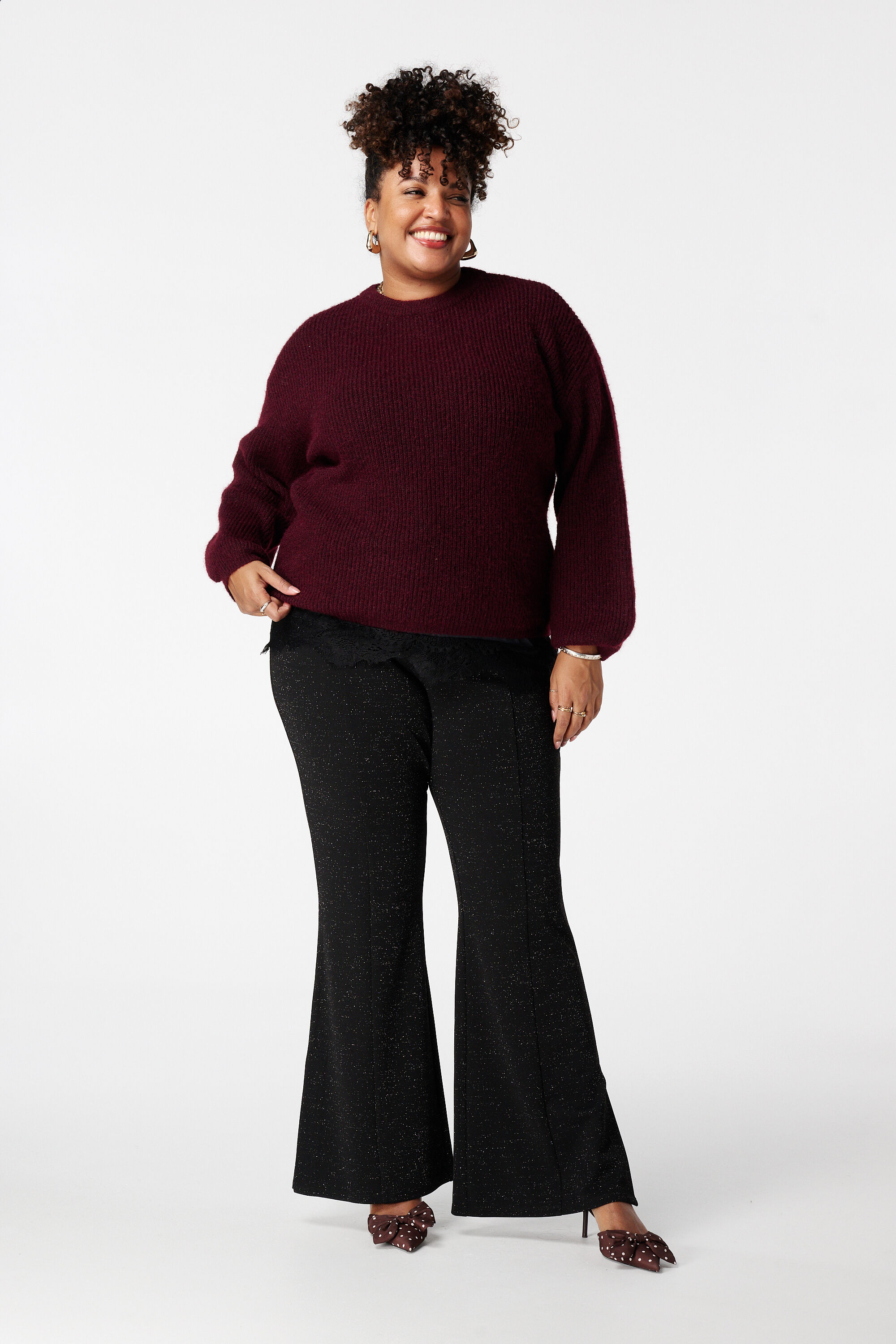 Flared tregging met glitter