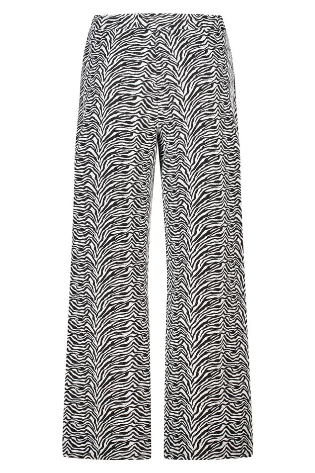 Wijde broek met zebra print image number 2