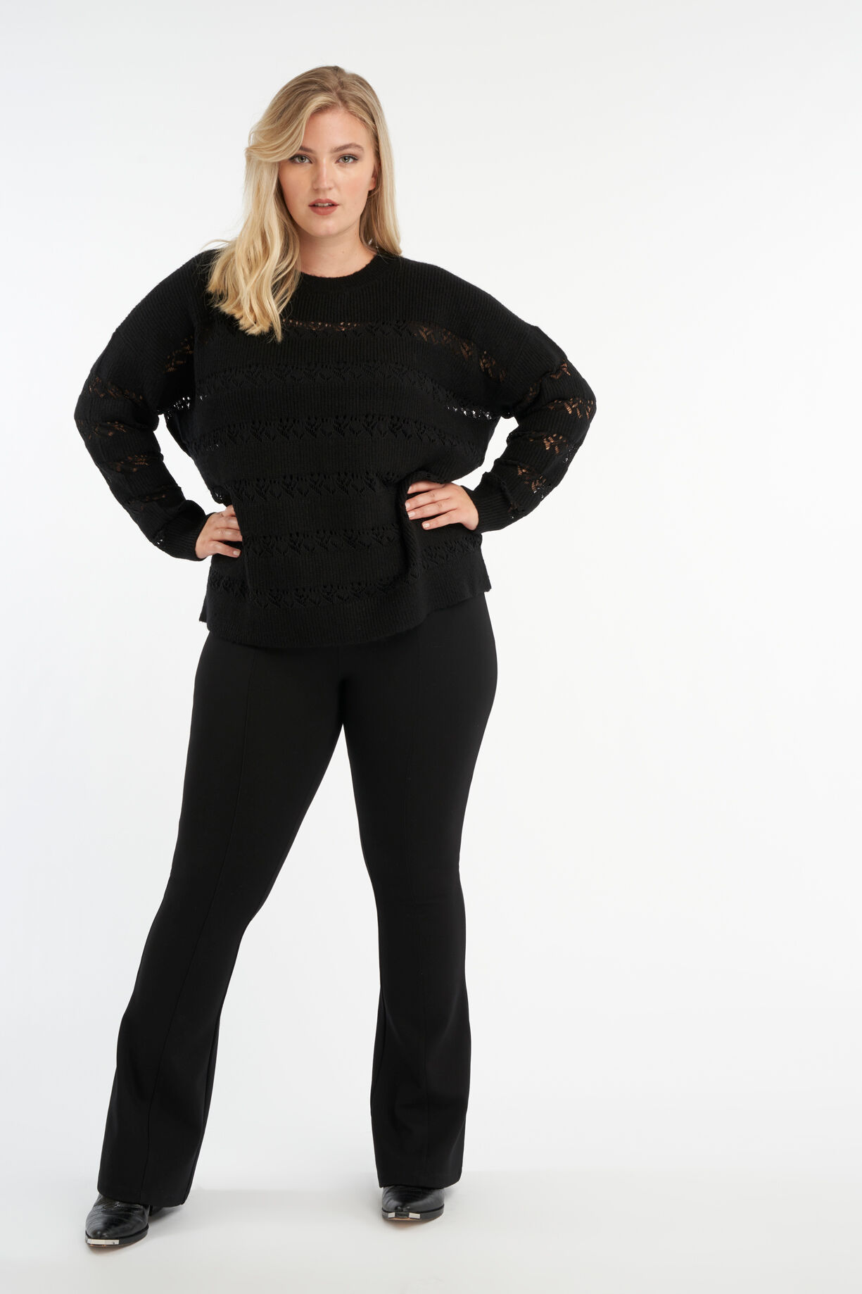 Trui met opengewerkte mouwen image number 5