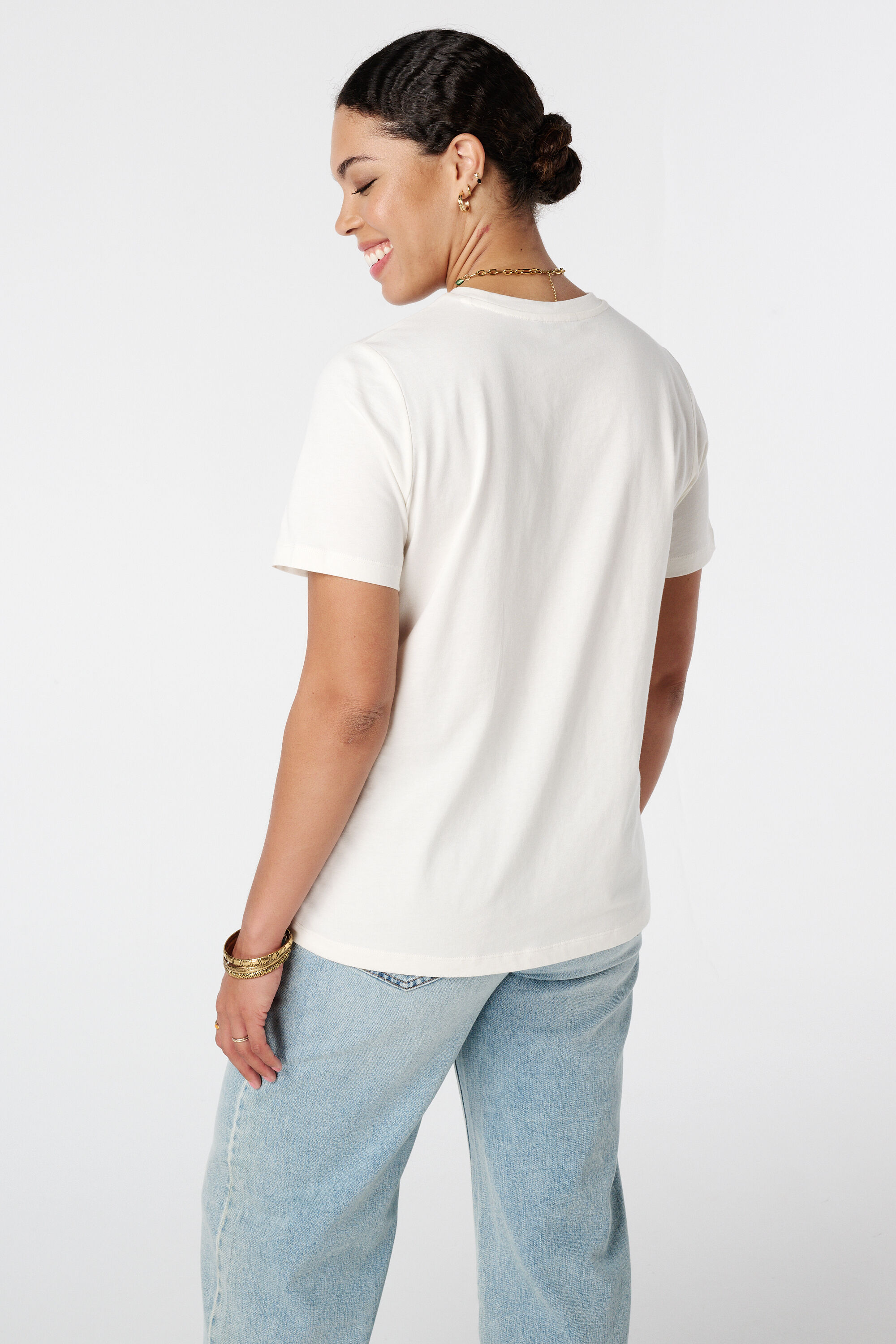 T-shirt met tropische print image number 3