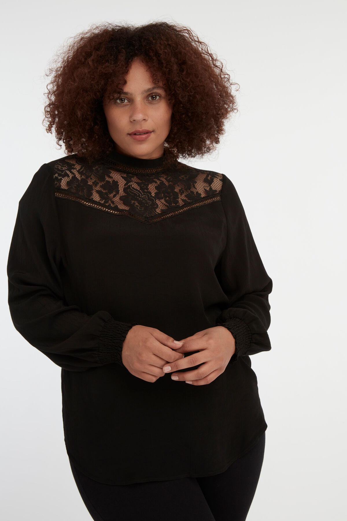 Blouse met kanten kraag image number 5