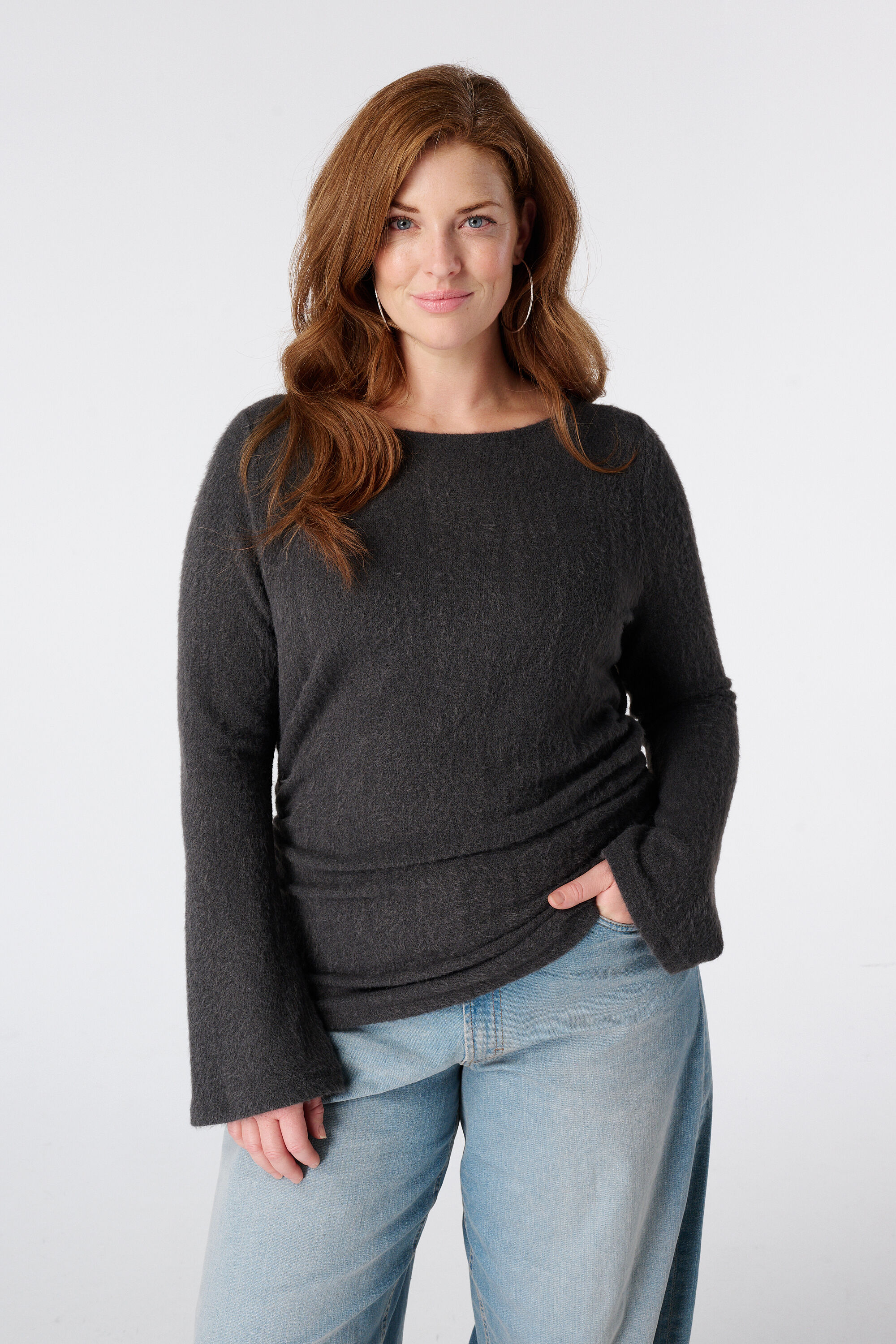 Top met flared mouwen
