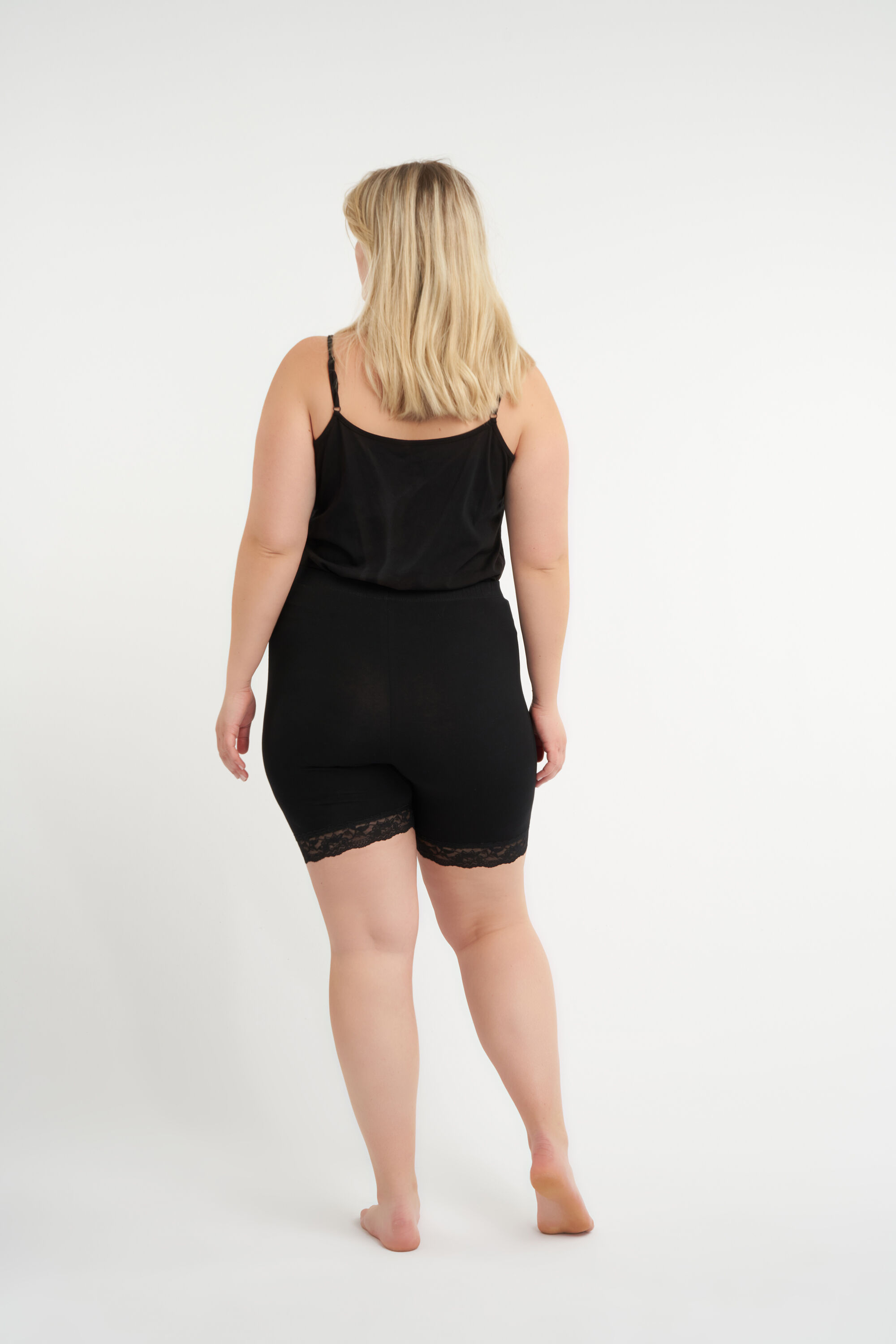 Korte legging met kant image number 3