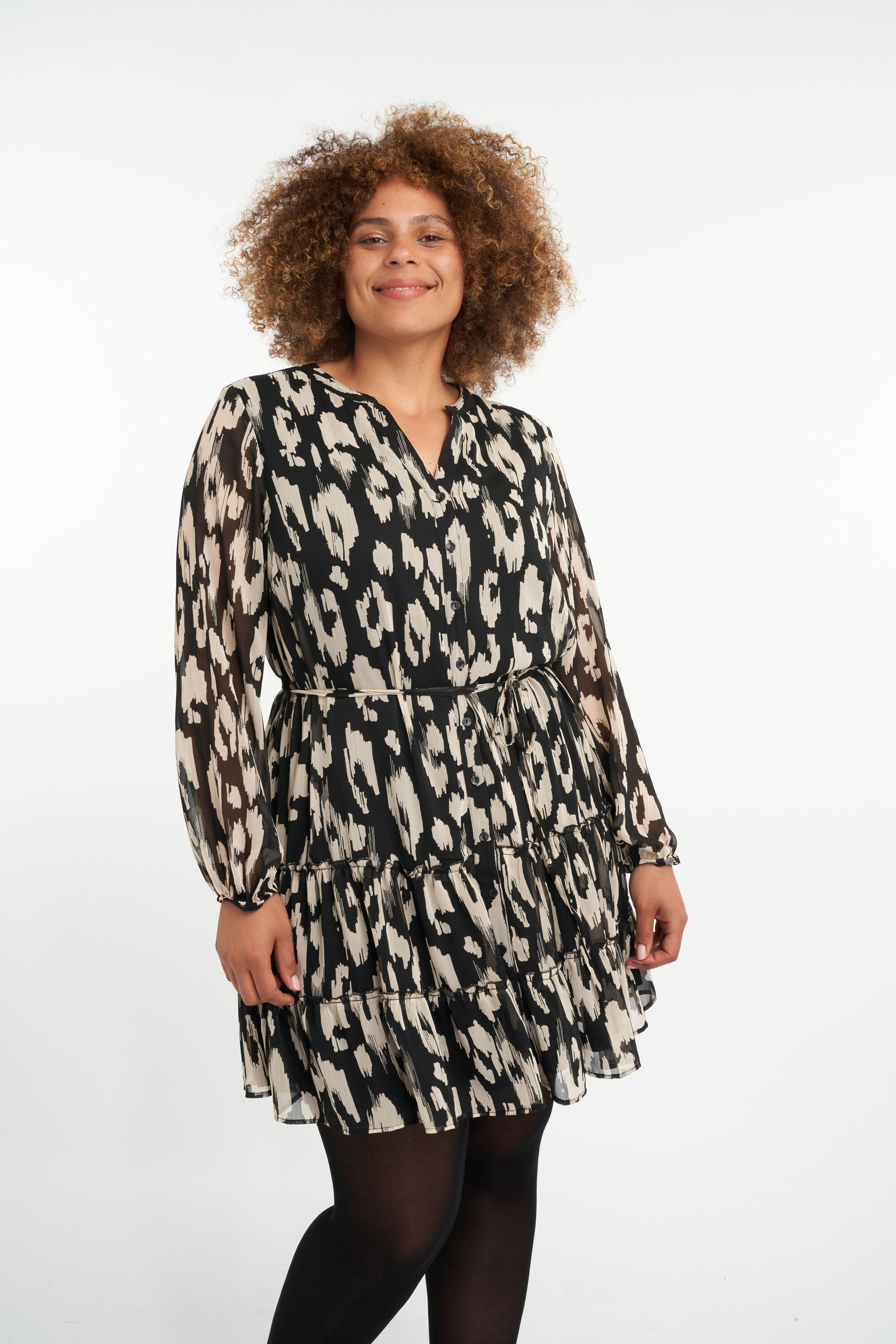 A-lijn jurk met print image number 4