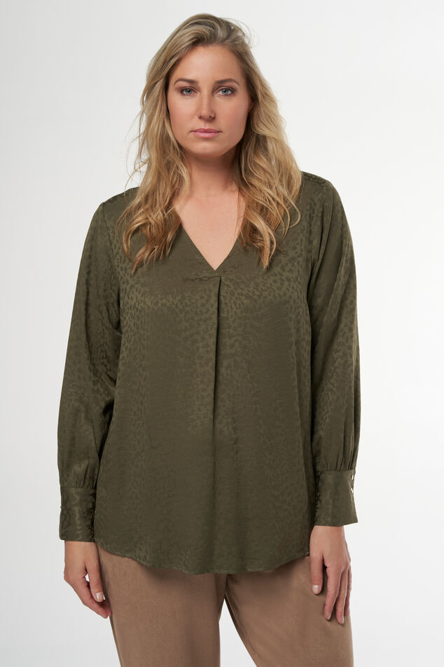 Satijnen blouse met print image number 5