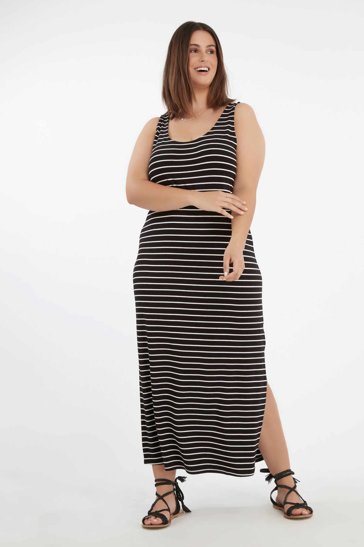 Maxi jurk met split image number 5