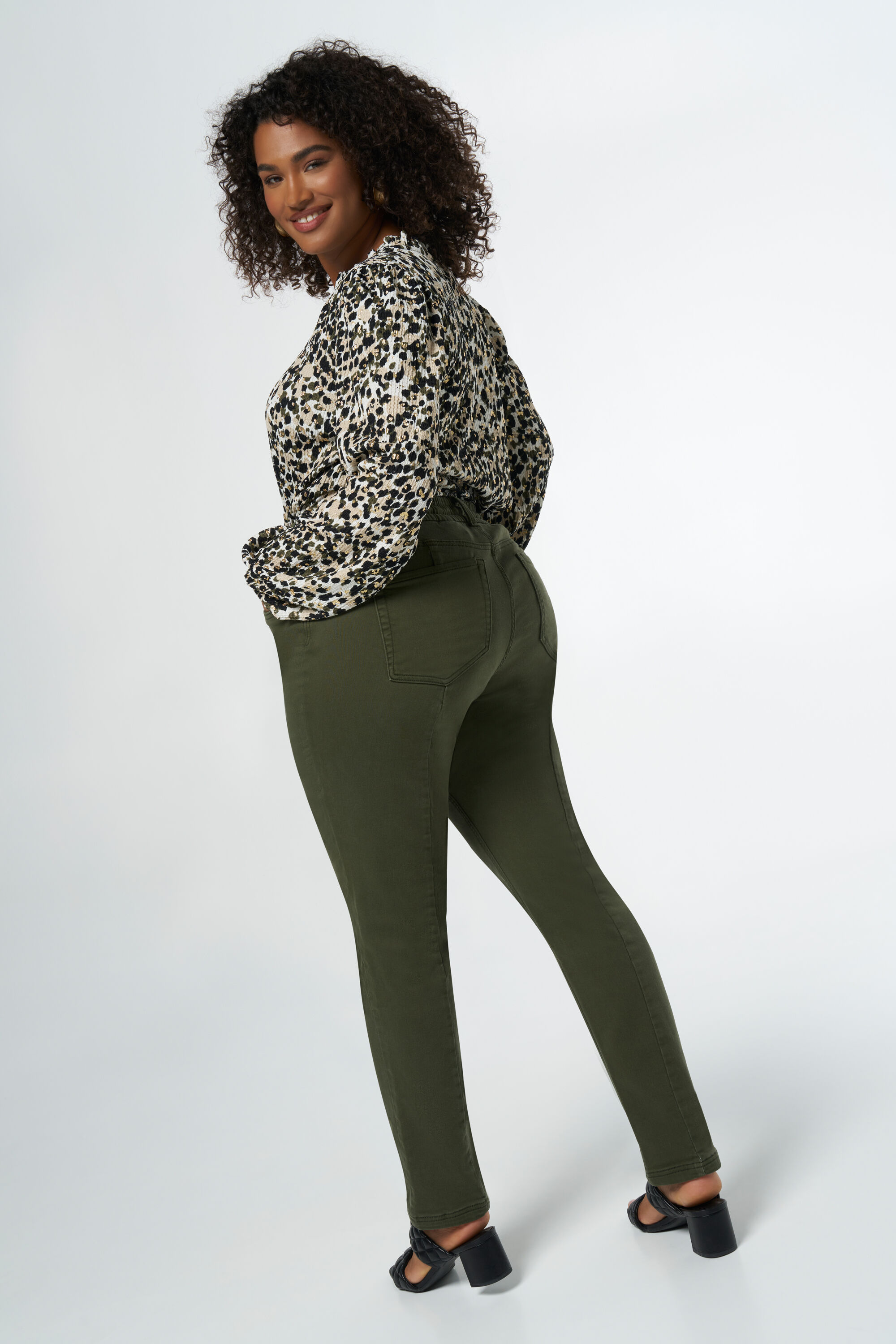 Denim jogger broek image number 3