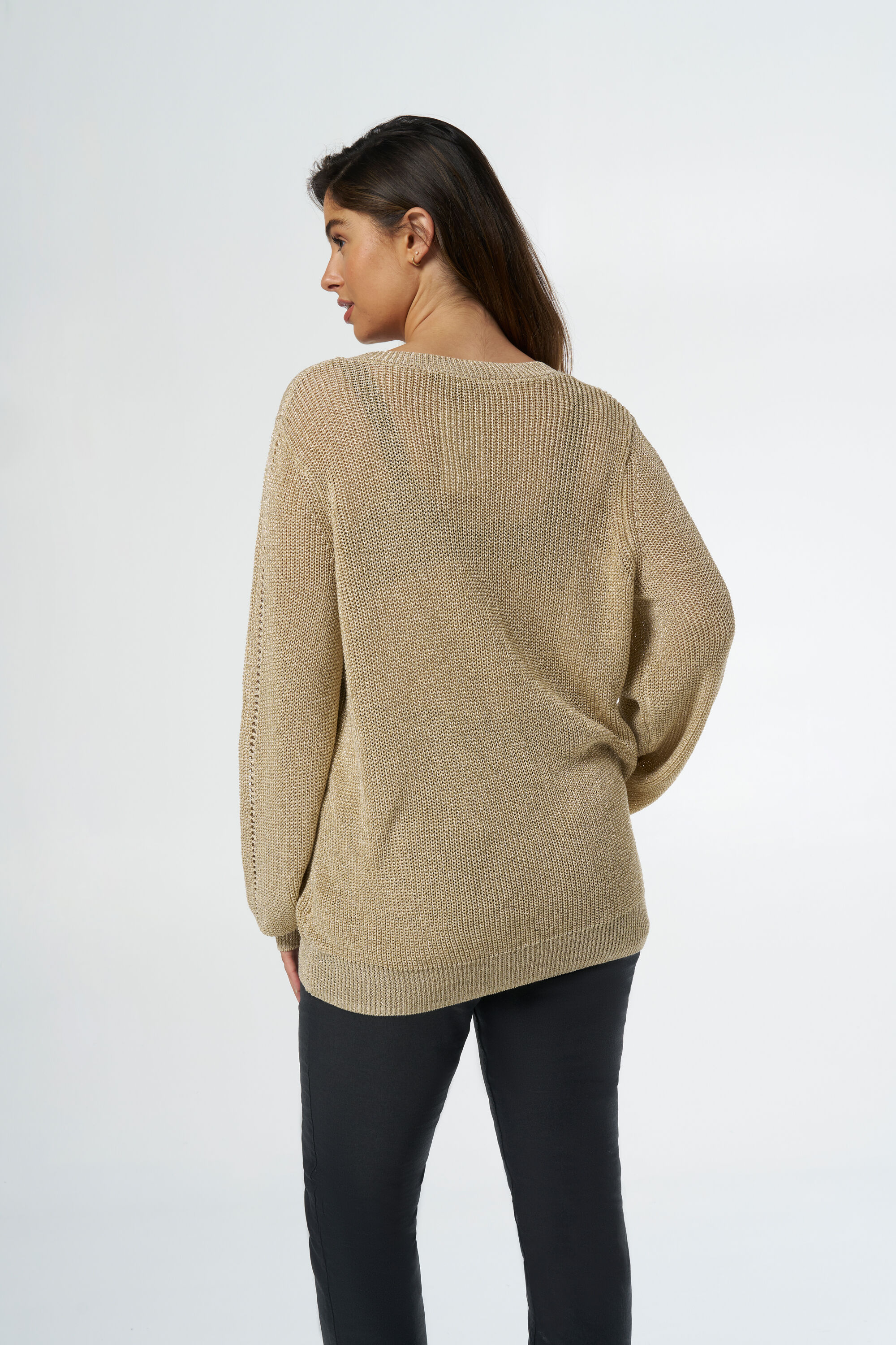 Gebreide trui met metallic image number 3