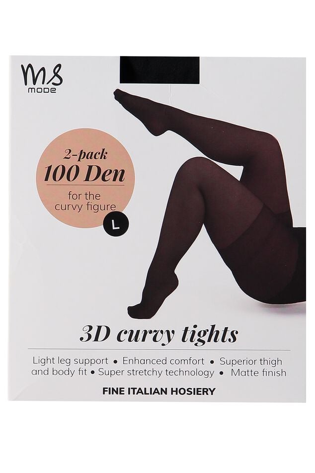 2-pack 3D Super stretch panty 100 den image 1