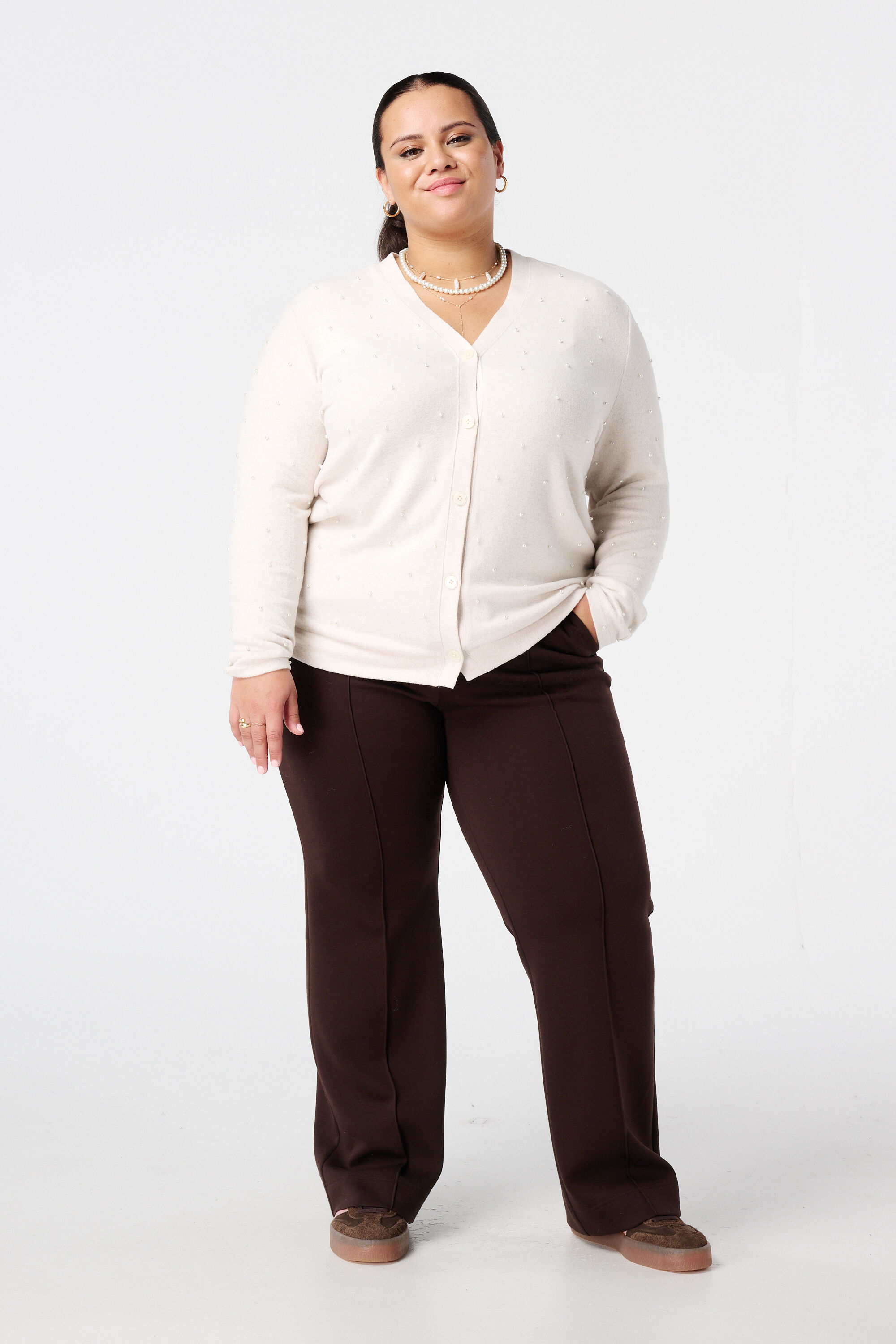 Vest met parels en knoopsluiting image number 5