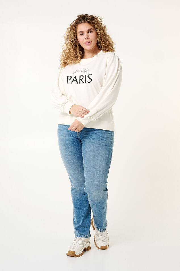 Sweater "Paris" met knopen op de schouder image number 5