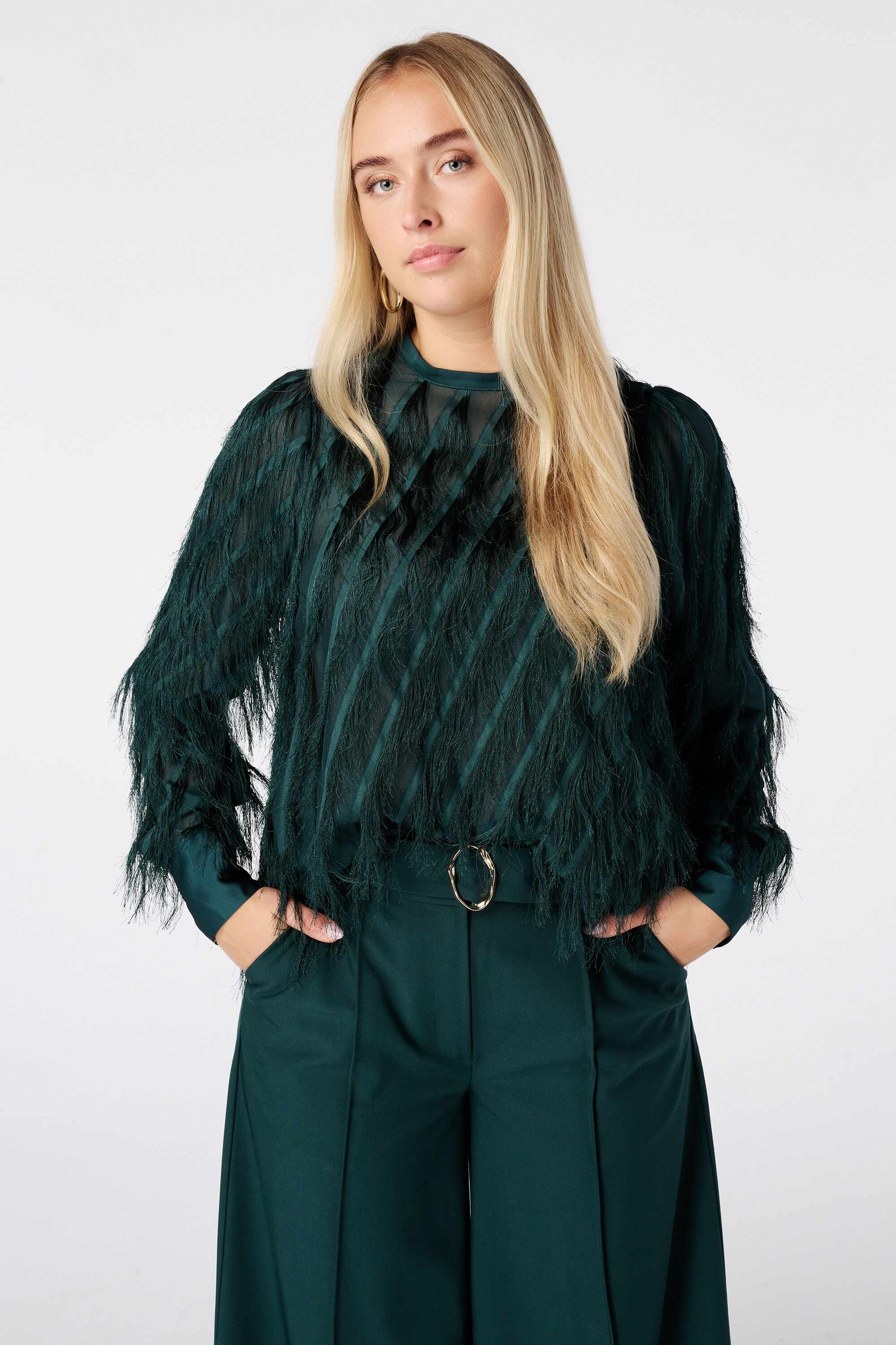 Blouse met ronde hals