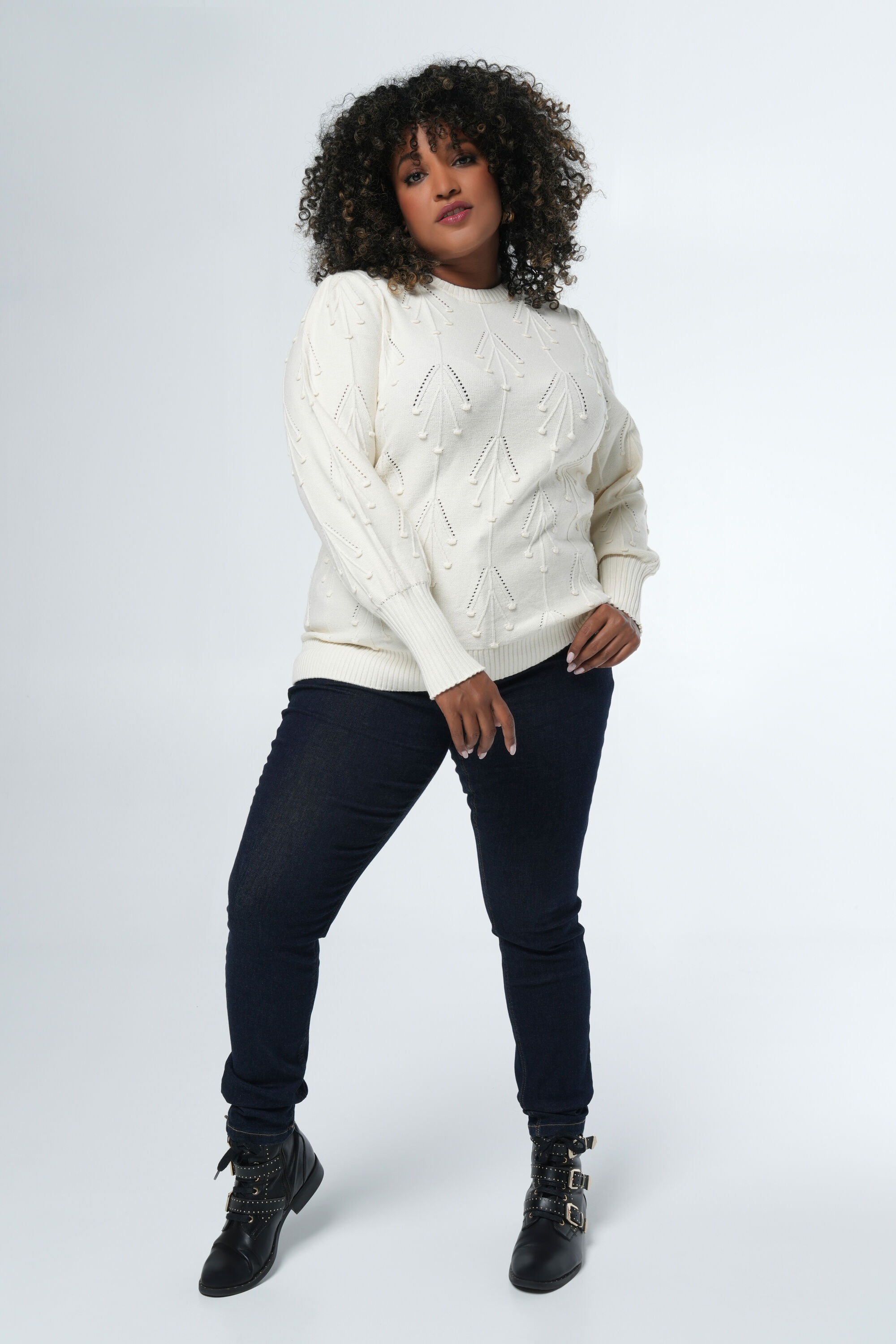 Trui met opengewerkte structuur image number 5