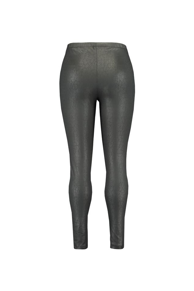 Wetlook legging met slangen print image number 2