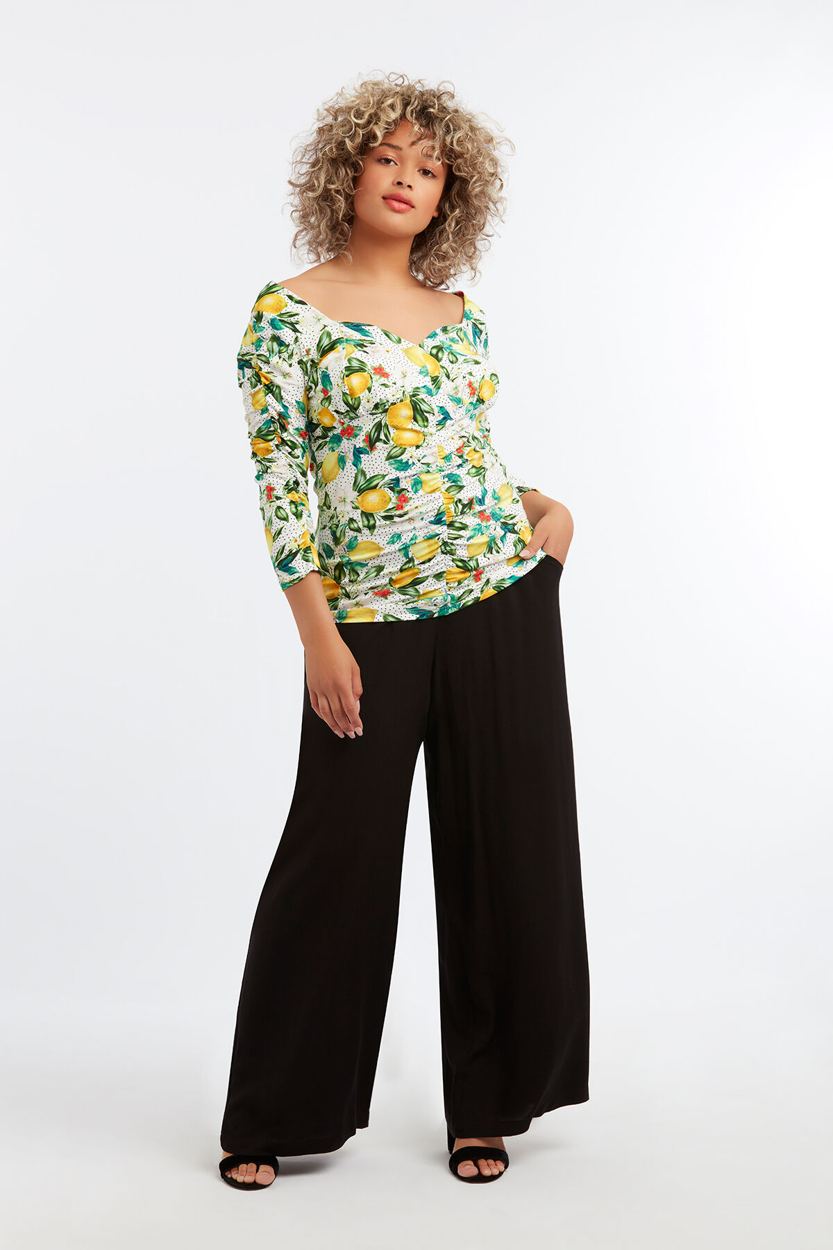 Top met citroenprint image number 0