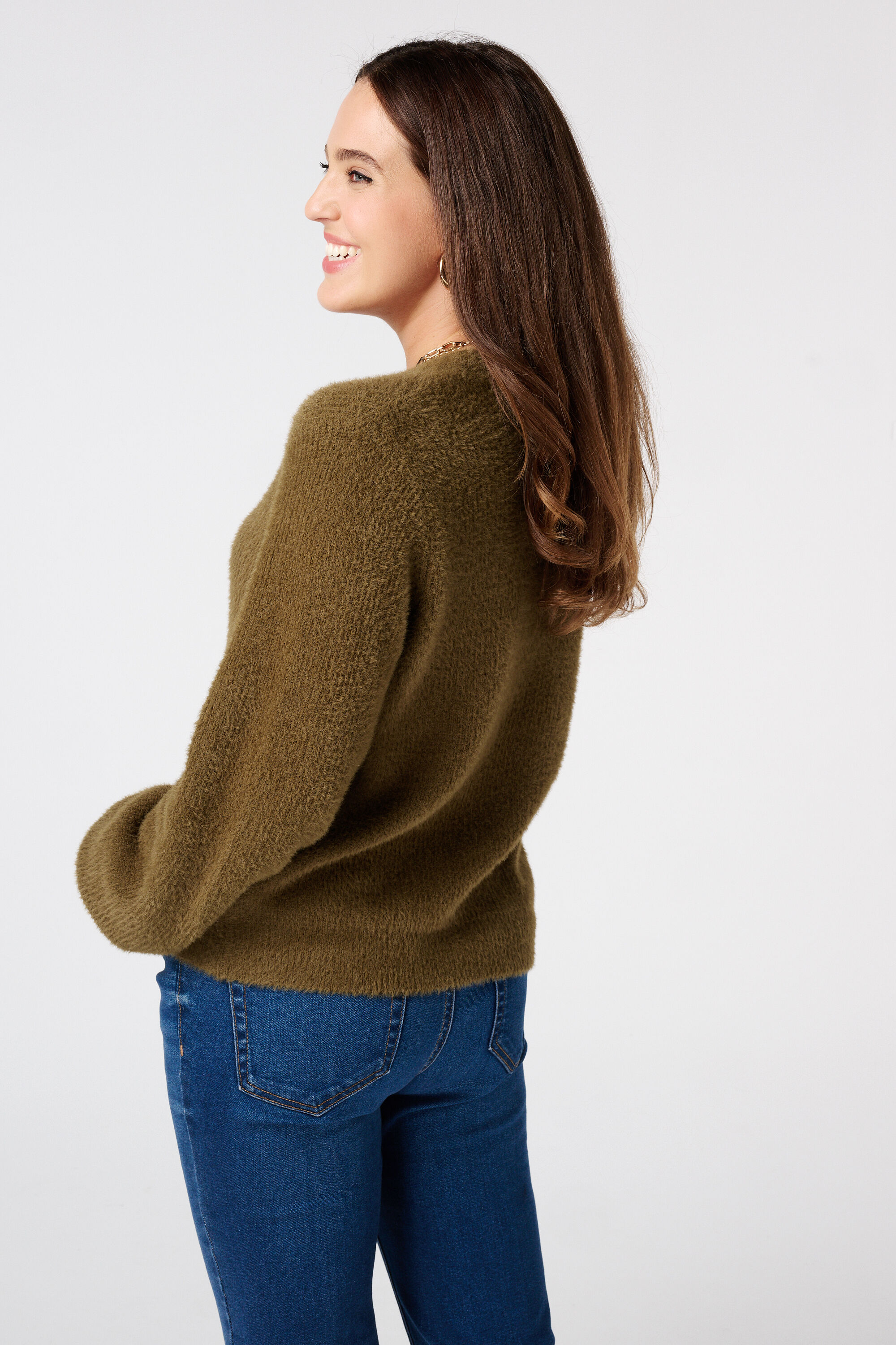 Zacht vestje met gouden knopen image number 3