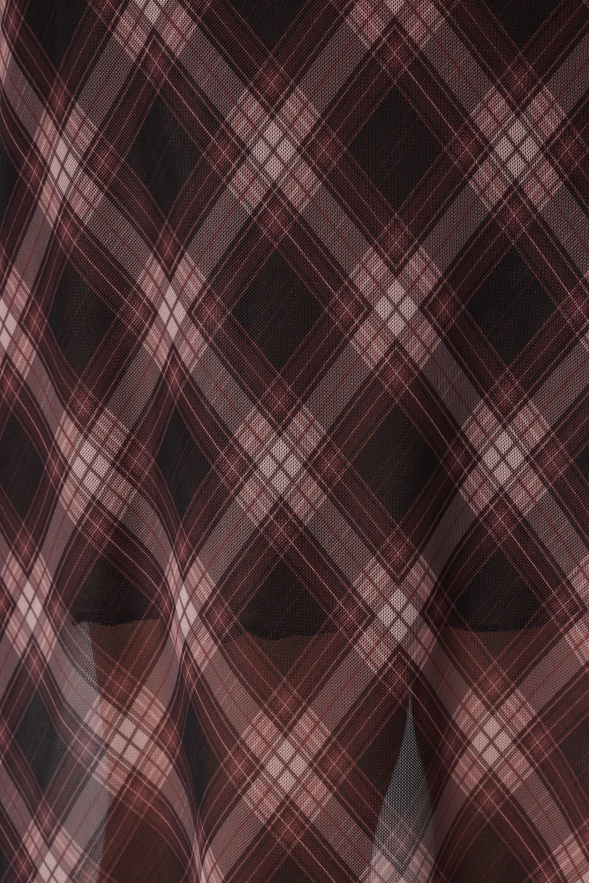 Midi rok met geruite print image number 4