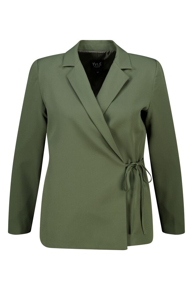 Overslag blazer met strikceintuur image number 1