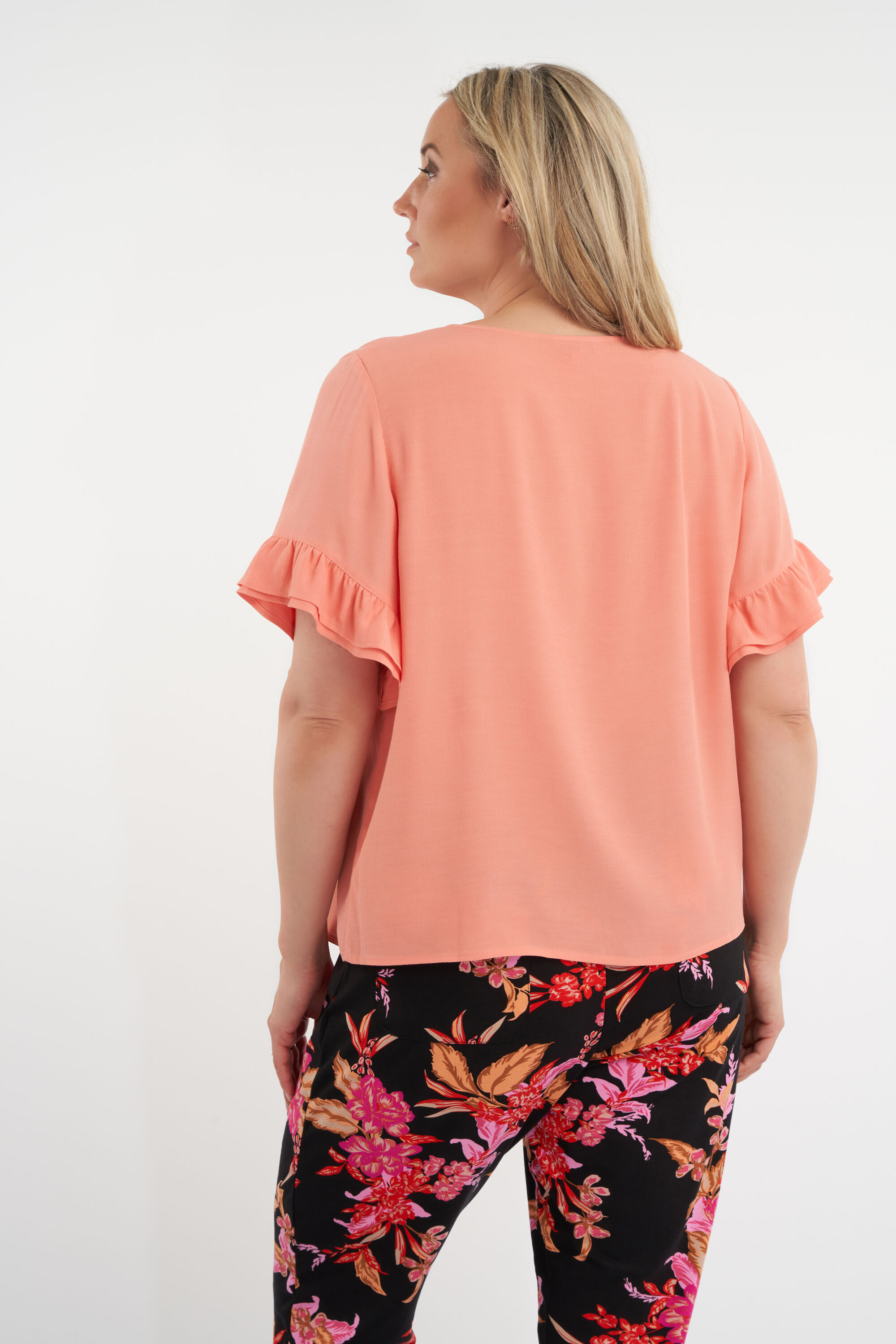 Top met volant mouwen image number 4