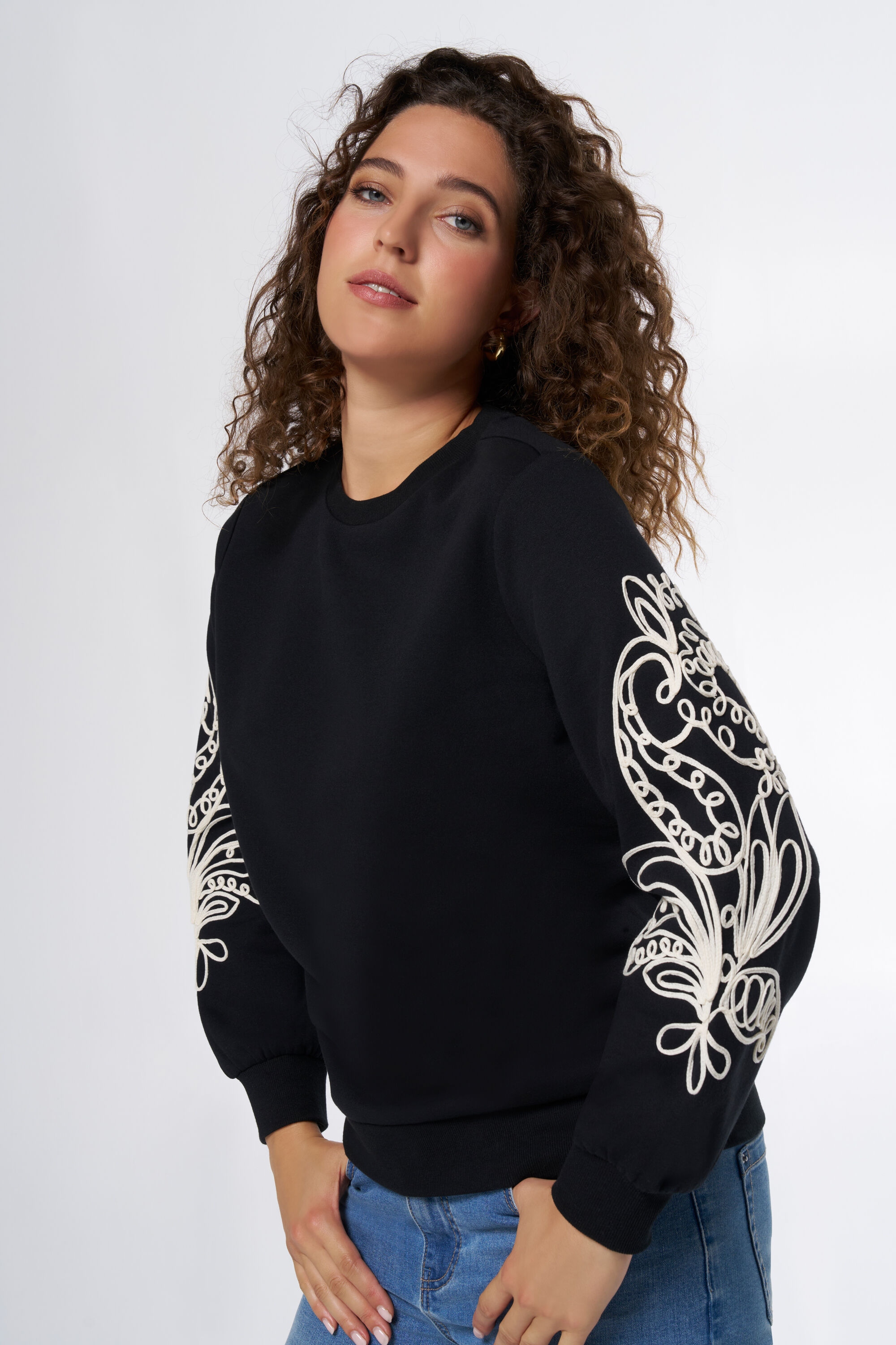 Dames Trui met borduursel Donker rood MS Mode