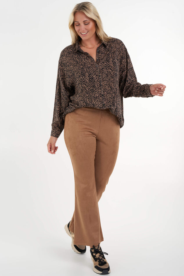 Suede flared legging image number 3