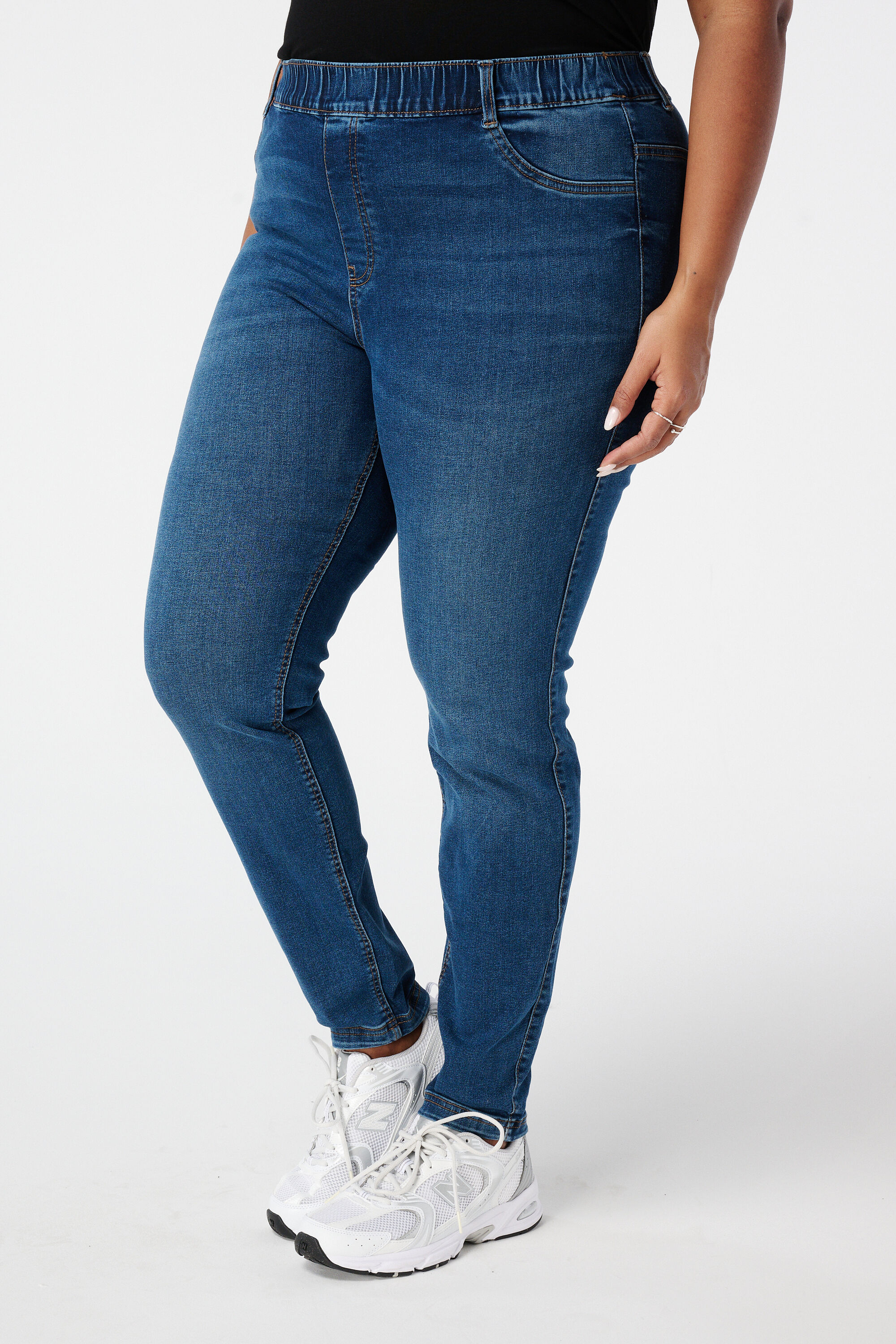 Tregging met denim look image number 5