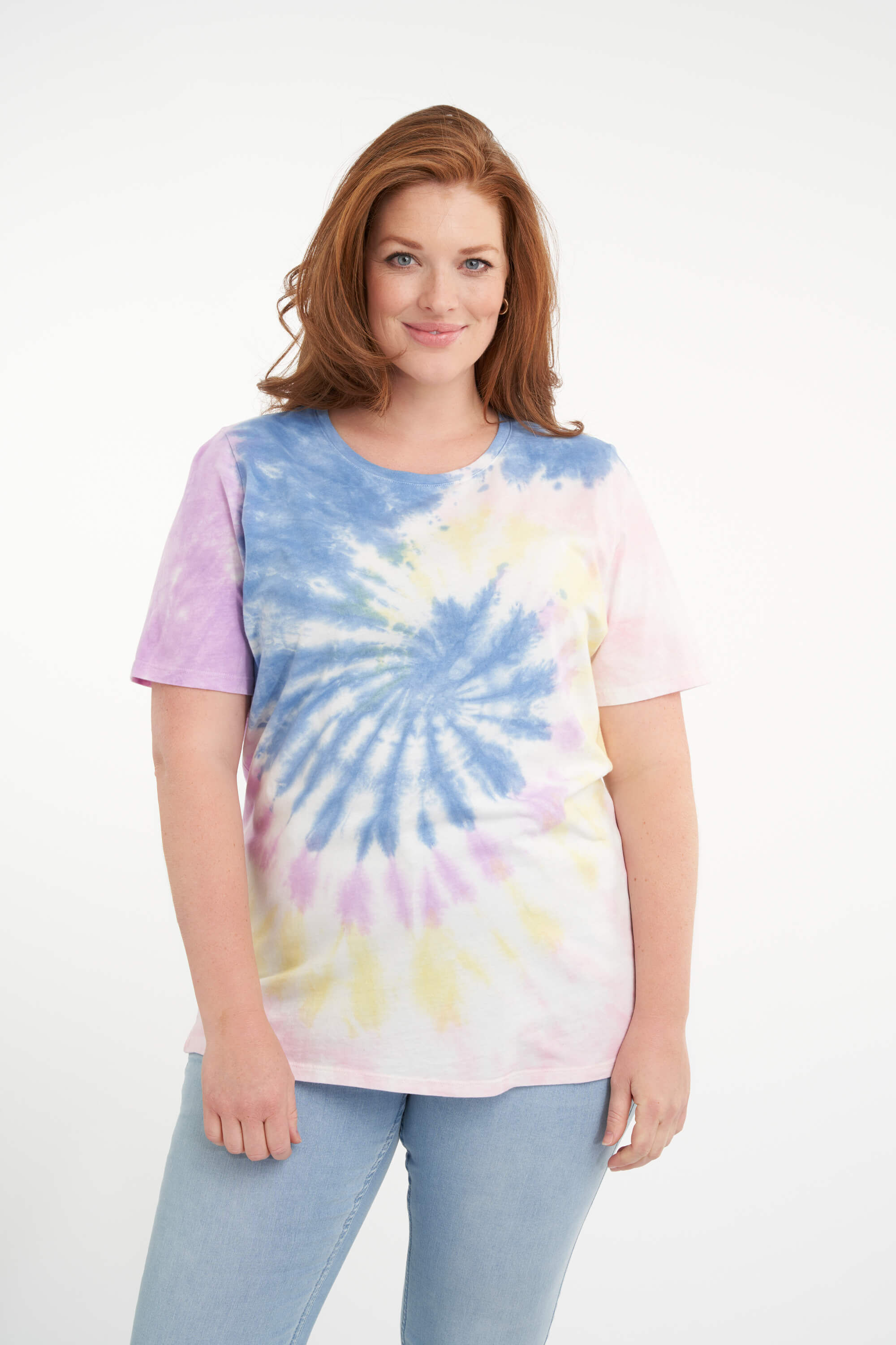 Tie dye t shirt dames 2025