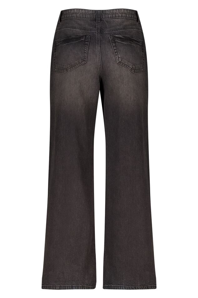 Wide leg jeans met hoge taille image number 2